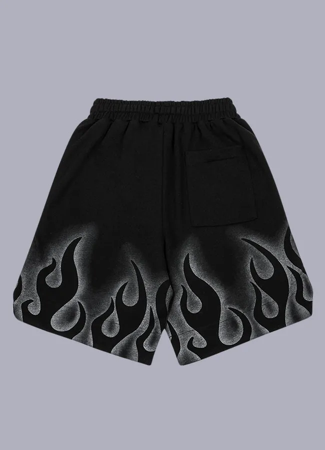 men's flame shorts