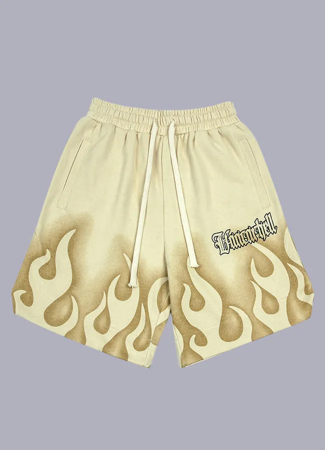 men's flame shorts