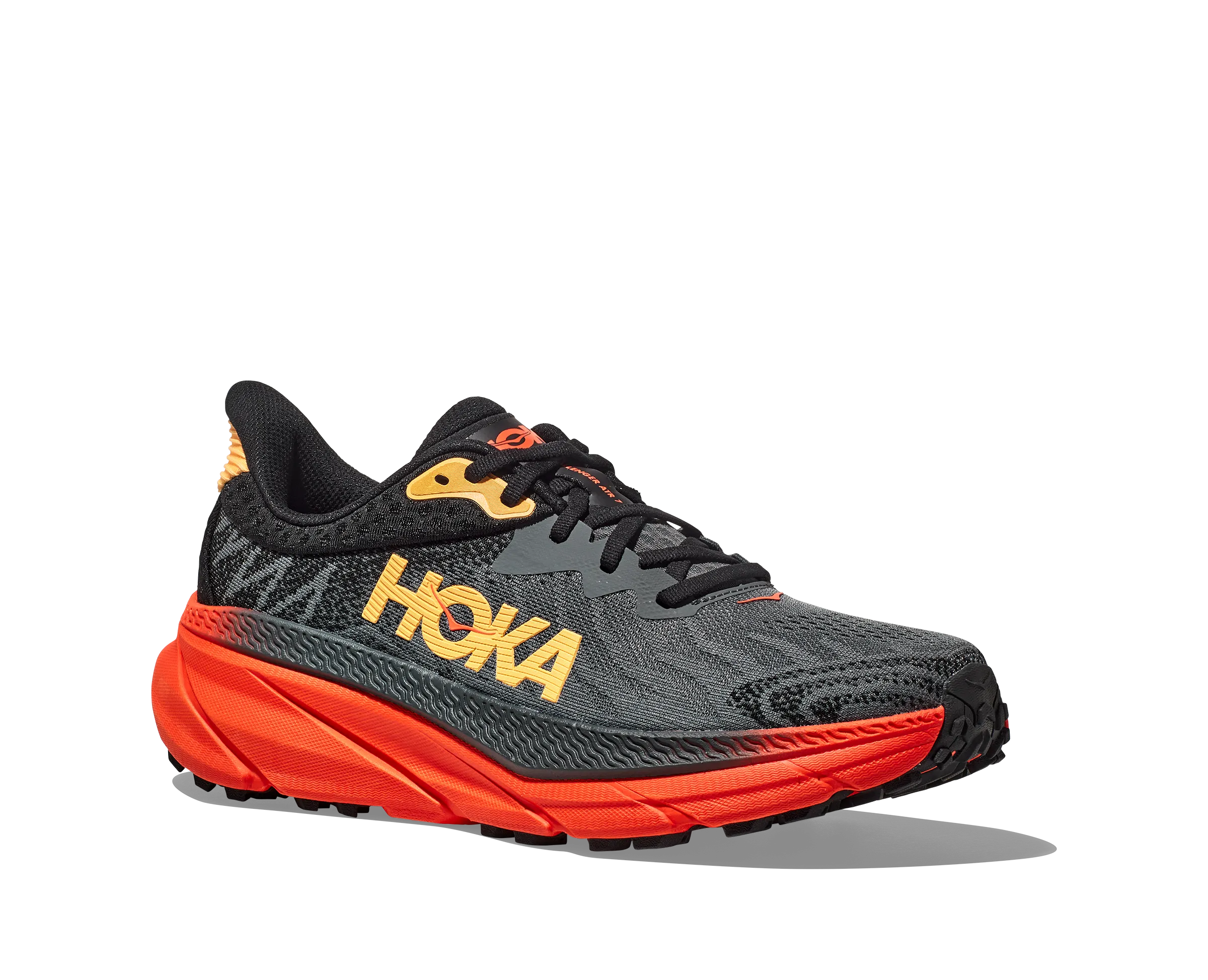 Men's Hoka Challenger 7 Color: Castlerock/Flame