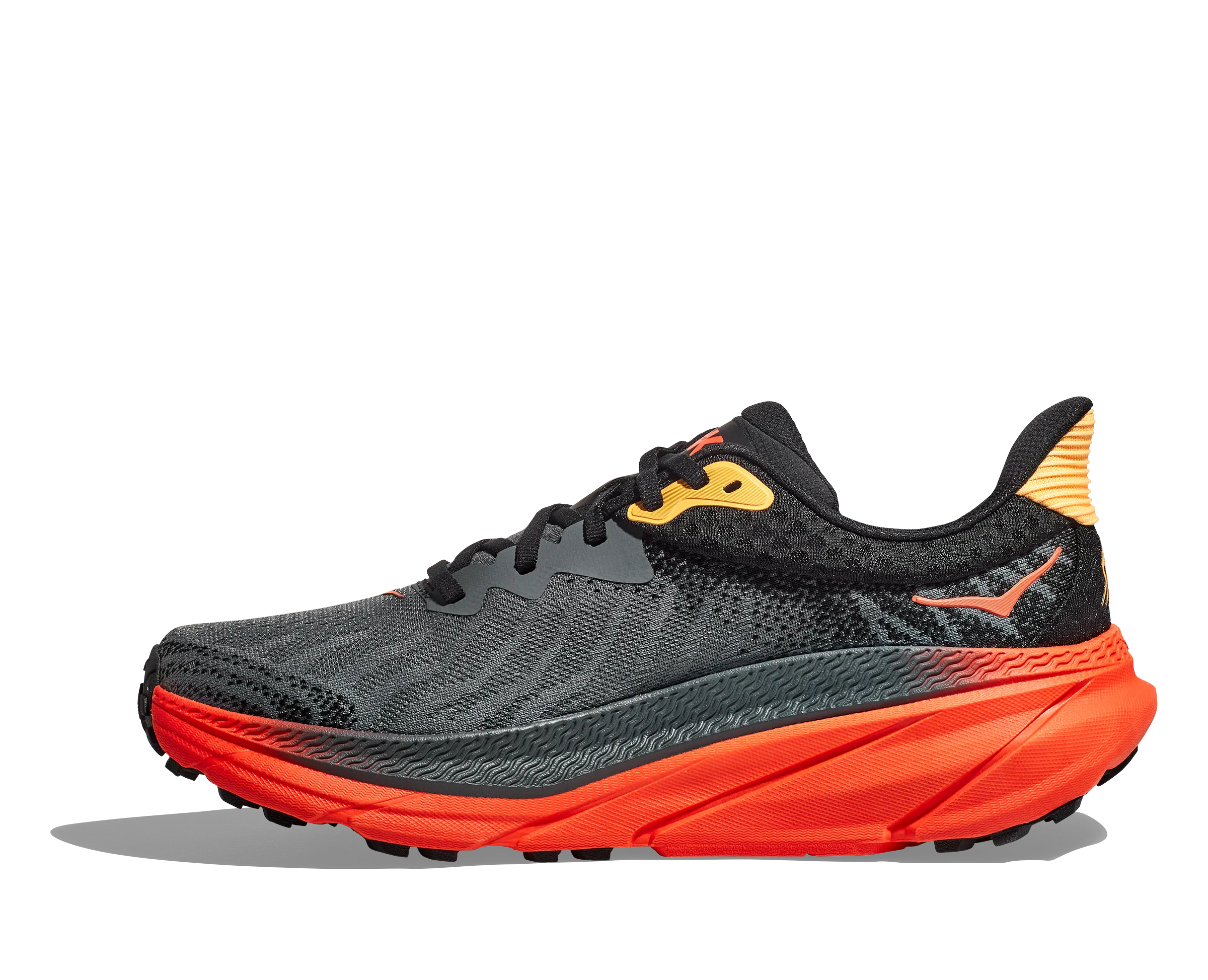 Men's Hoka Challenger 7 Color: Castlerock/Flame