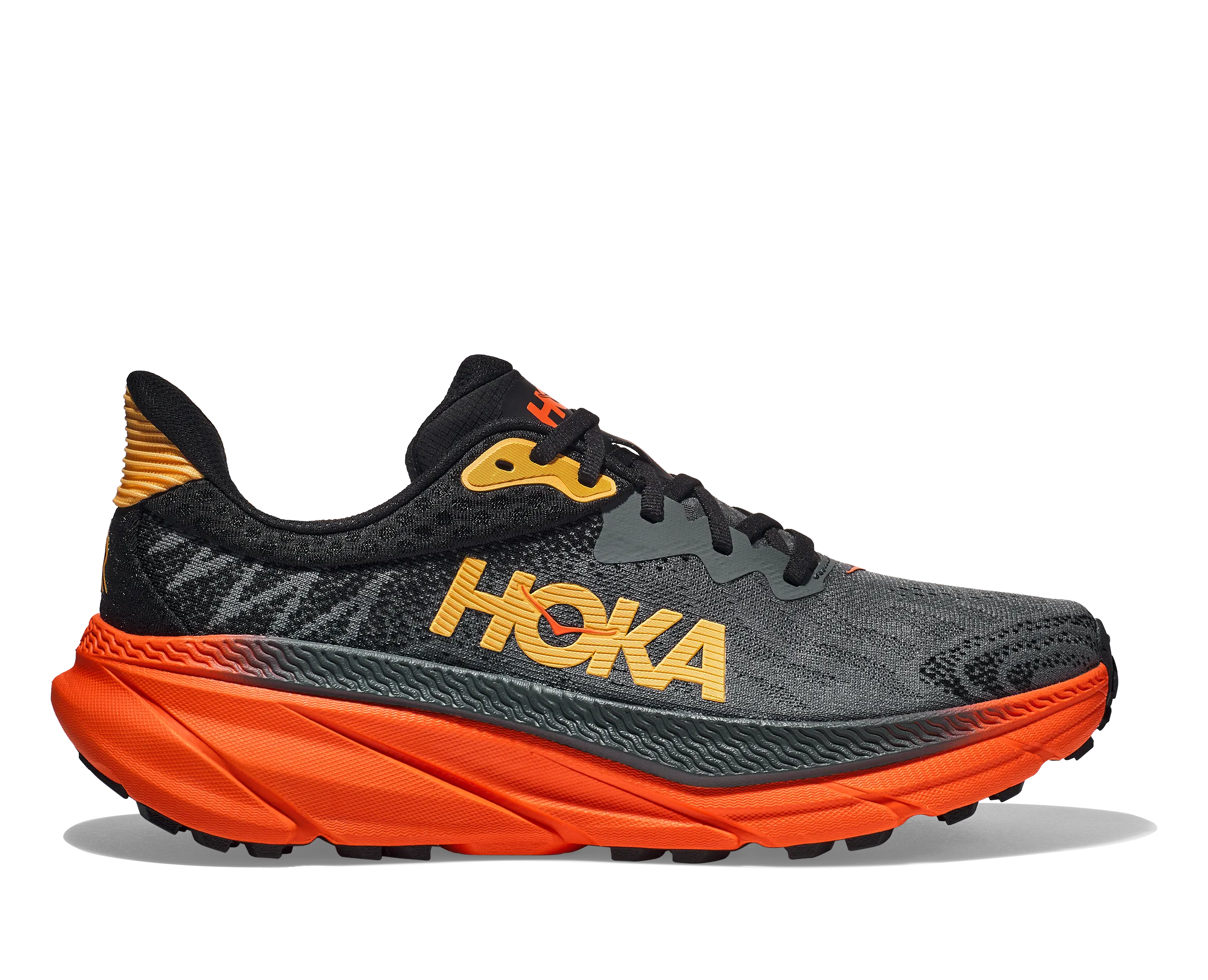 Men's Hoka Challenger 7 Color: Castlerock/Flame