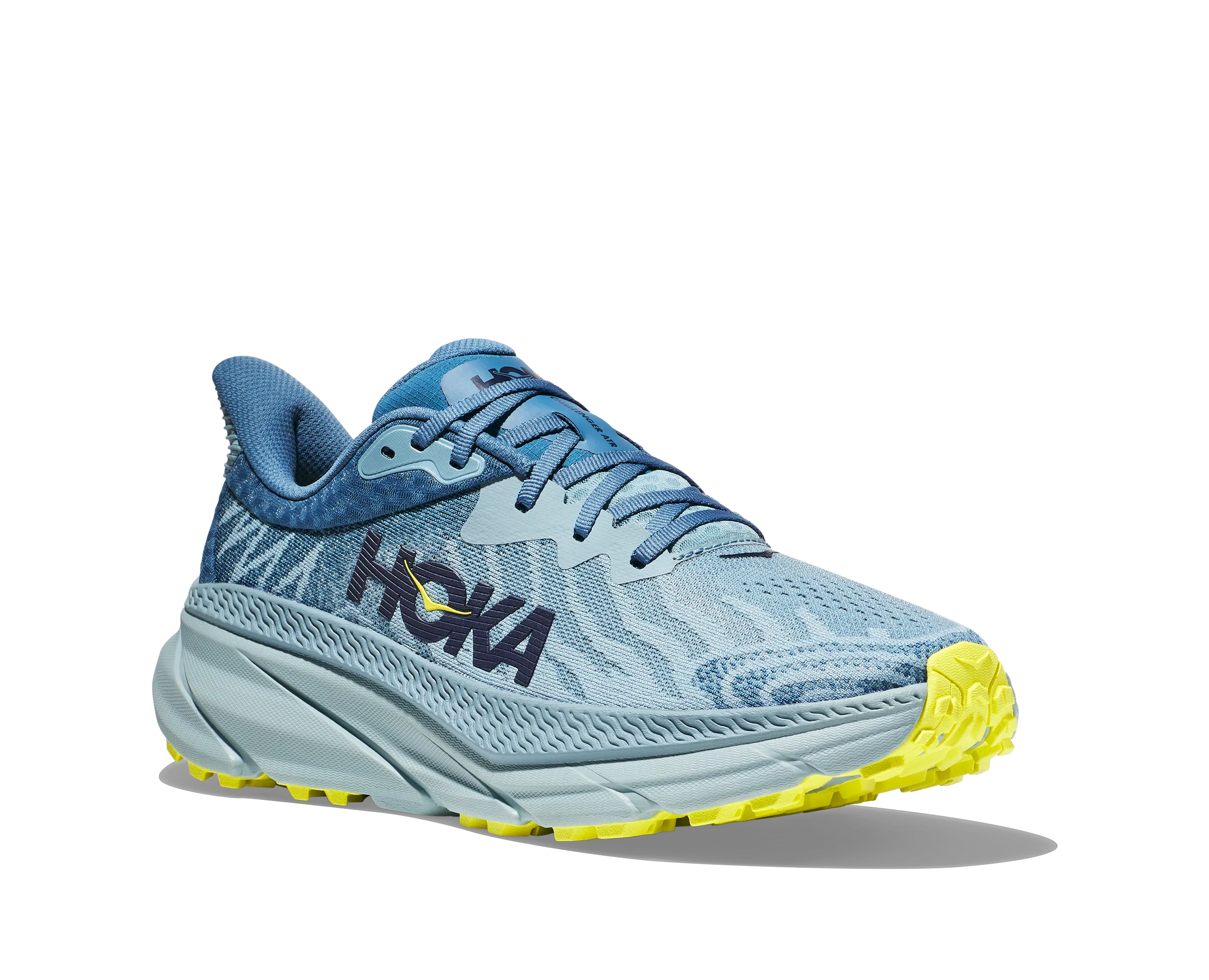 Men's Hoka Challenger 7 Color: Stone Blue/Evening Primrose (WIDE WIDTH)