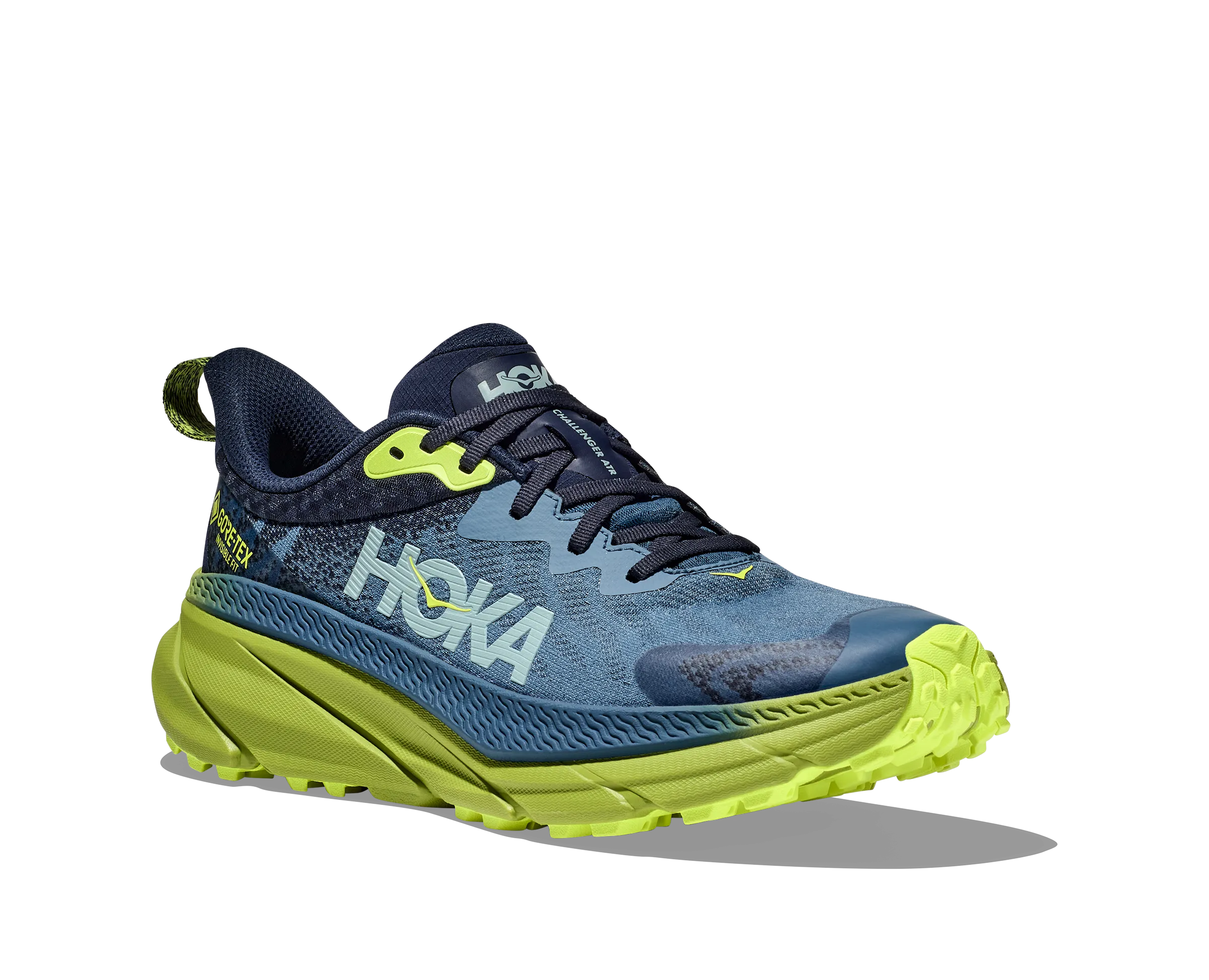 Men's Hoka Challenger 7 GTX Color: Outer Space/Dark Citron