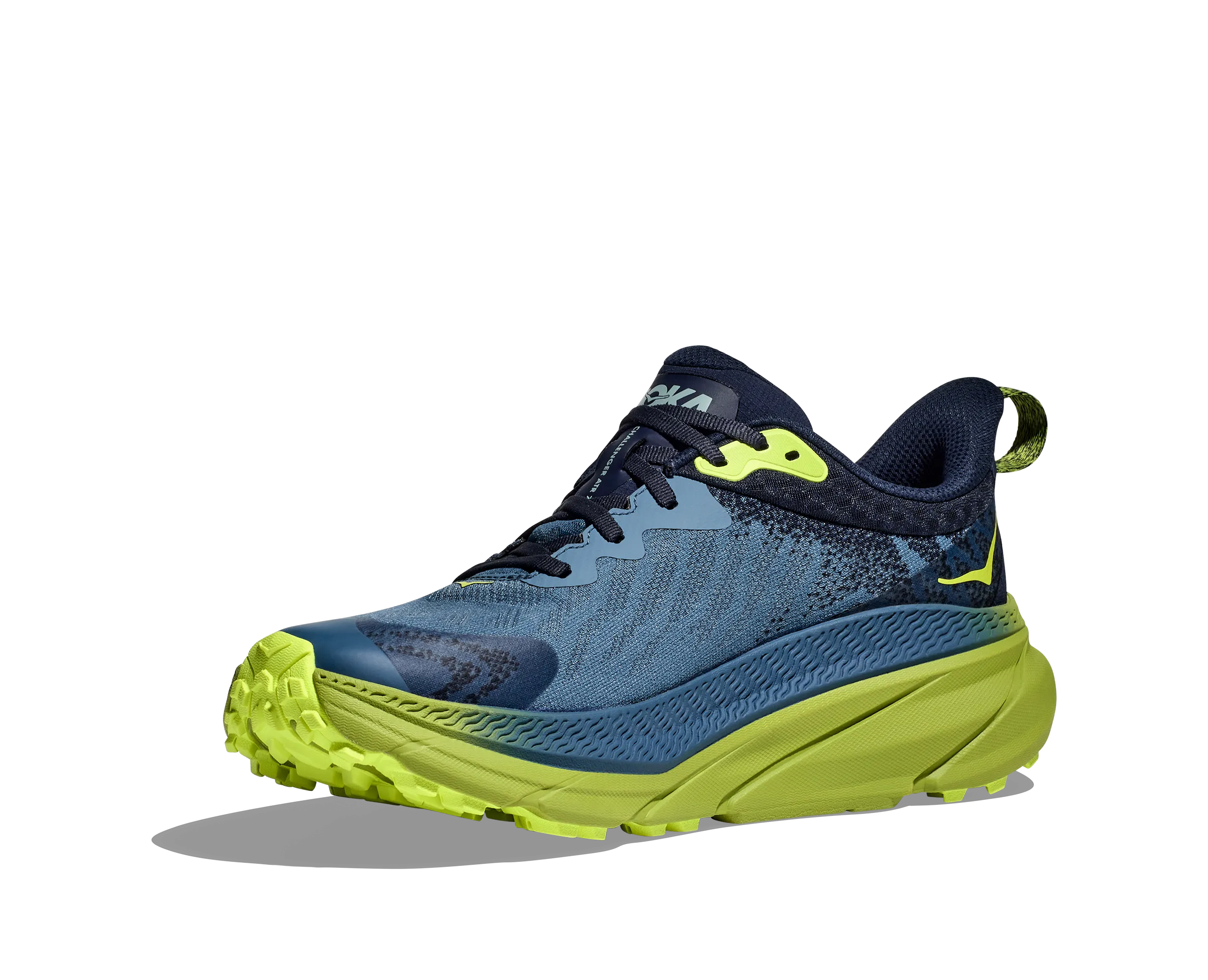 Men's Hoka Challenger 7 GTX Color: Outer Space/Dark Citron