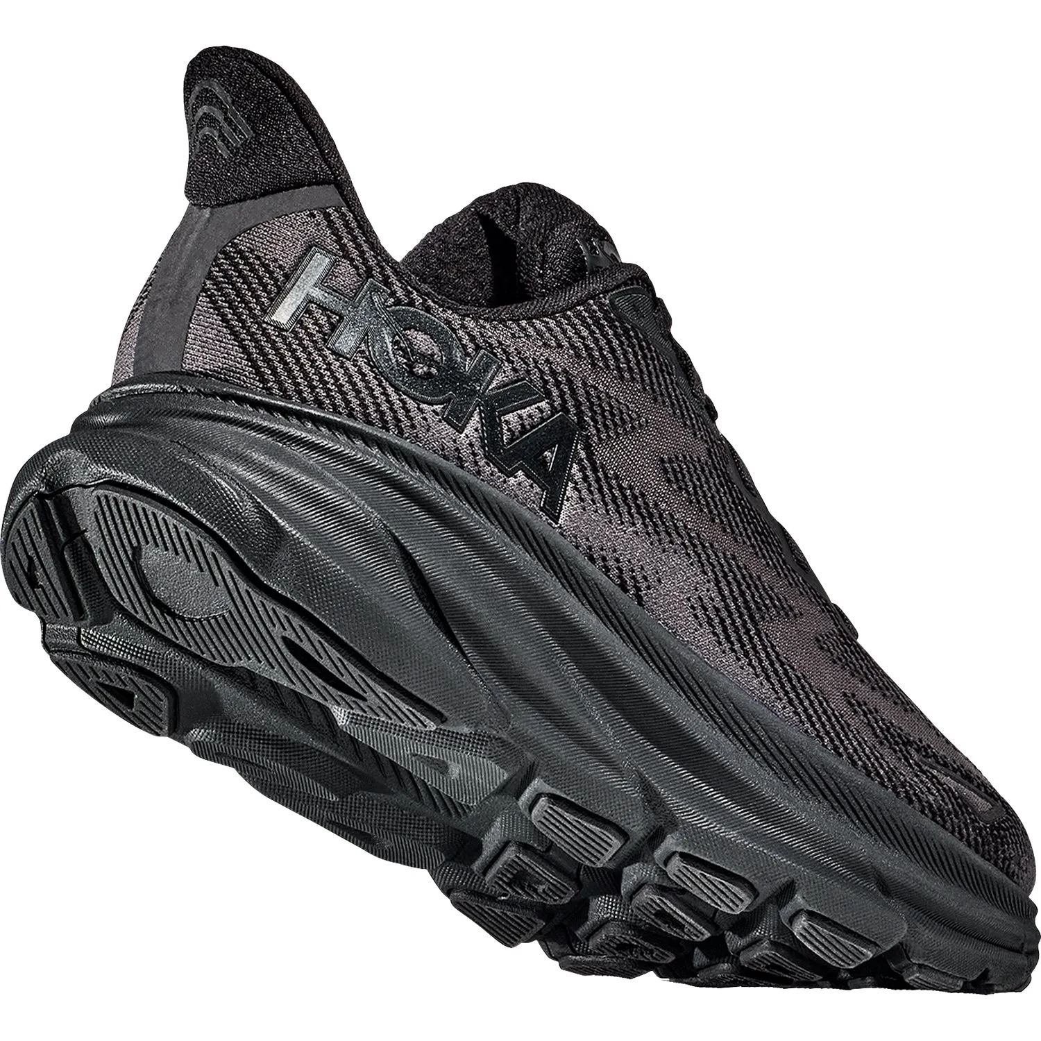 Men's Hoka Clifton 9 Black/Black Mesh