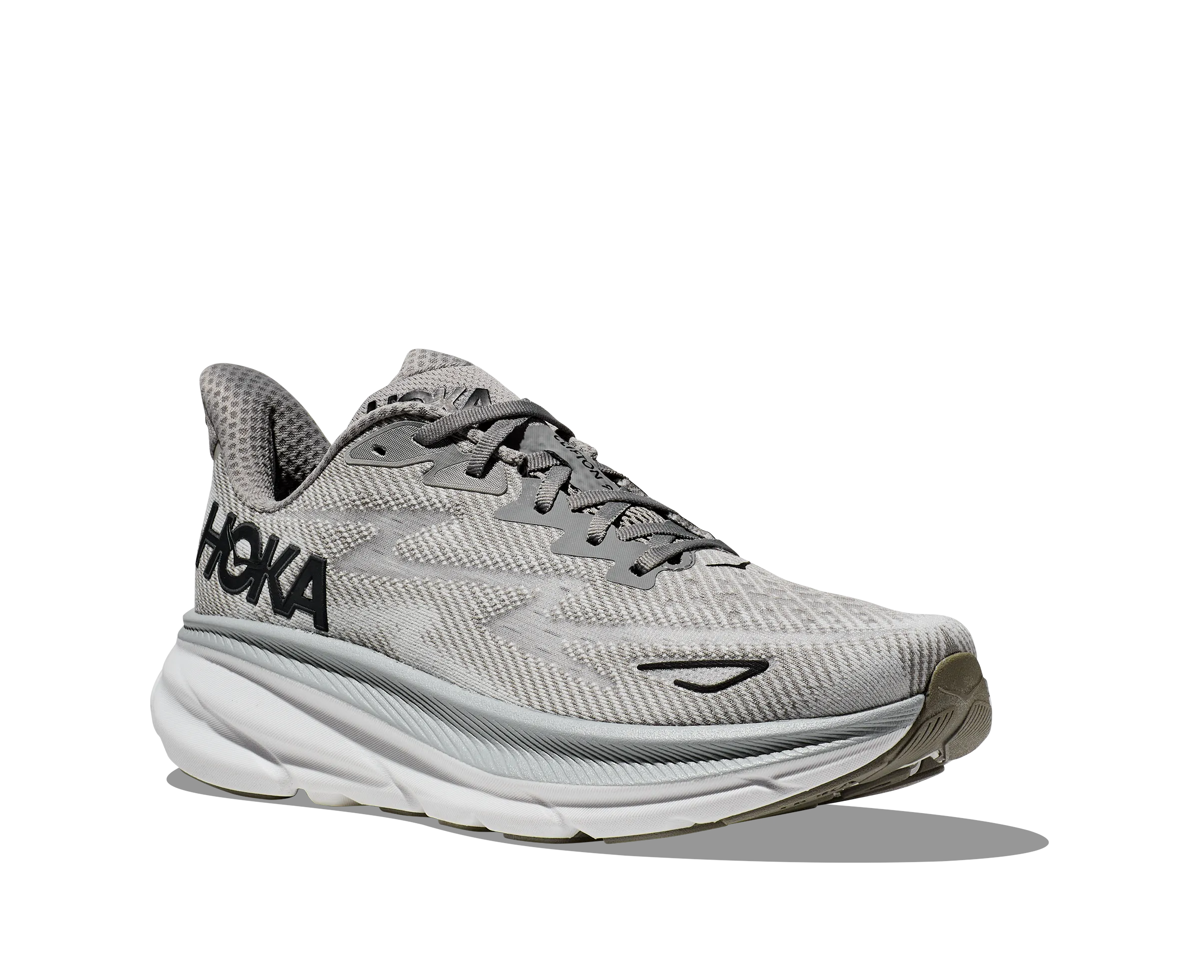 Men's Hoka Clifton 9 Color: Harbor Mist/Black (WIDE WIDTH)