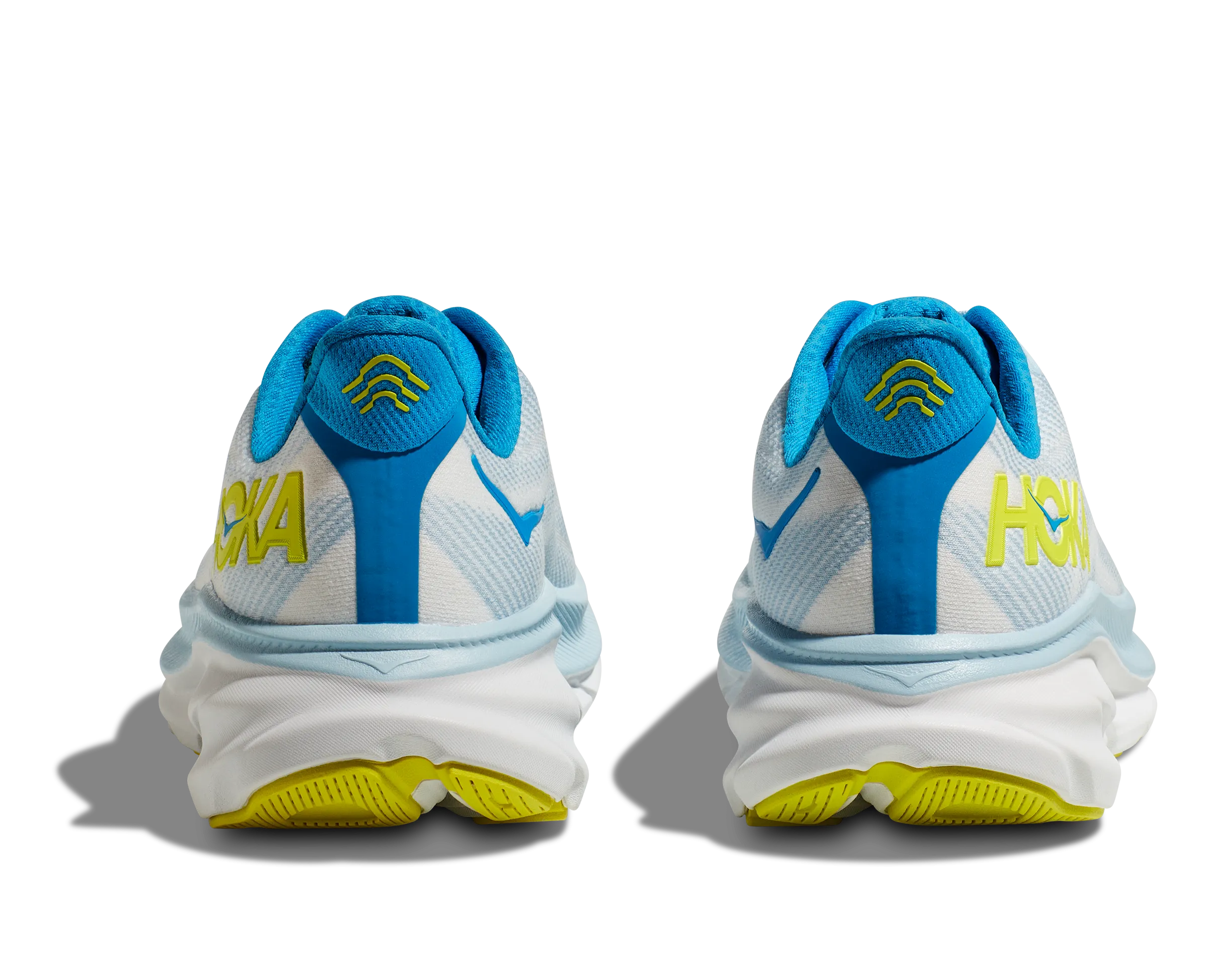 Men's Hoka Clifton 9 Color: Ice Water / Evening Primrose