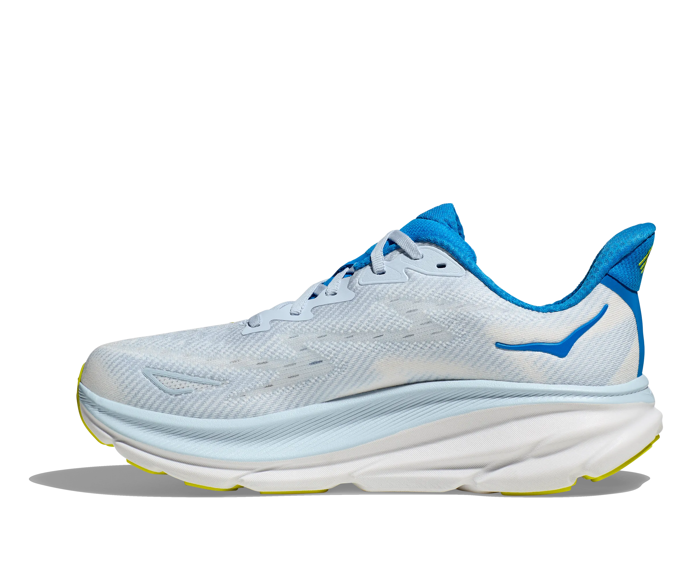 Men's Hoka Clifton 9 Color: Ice Water / Evening Primrose