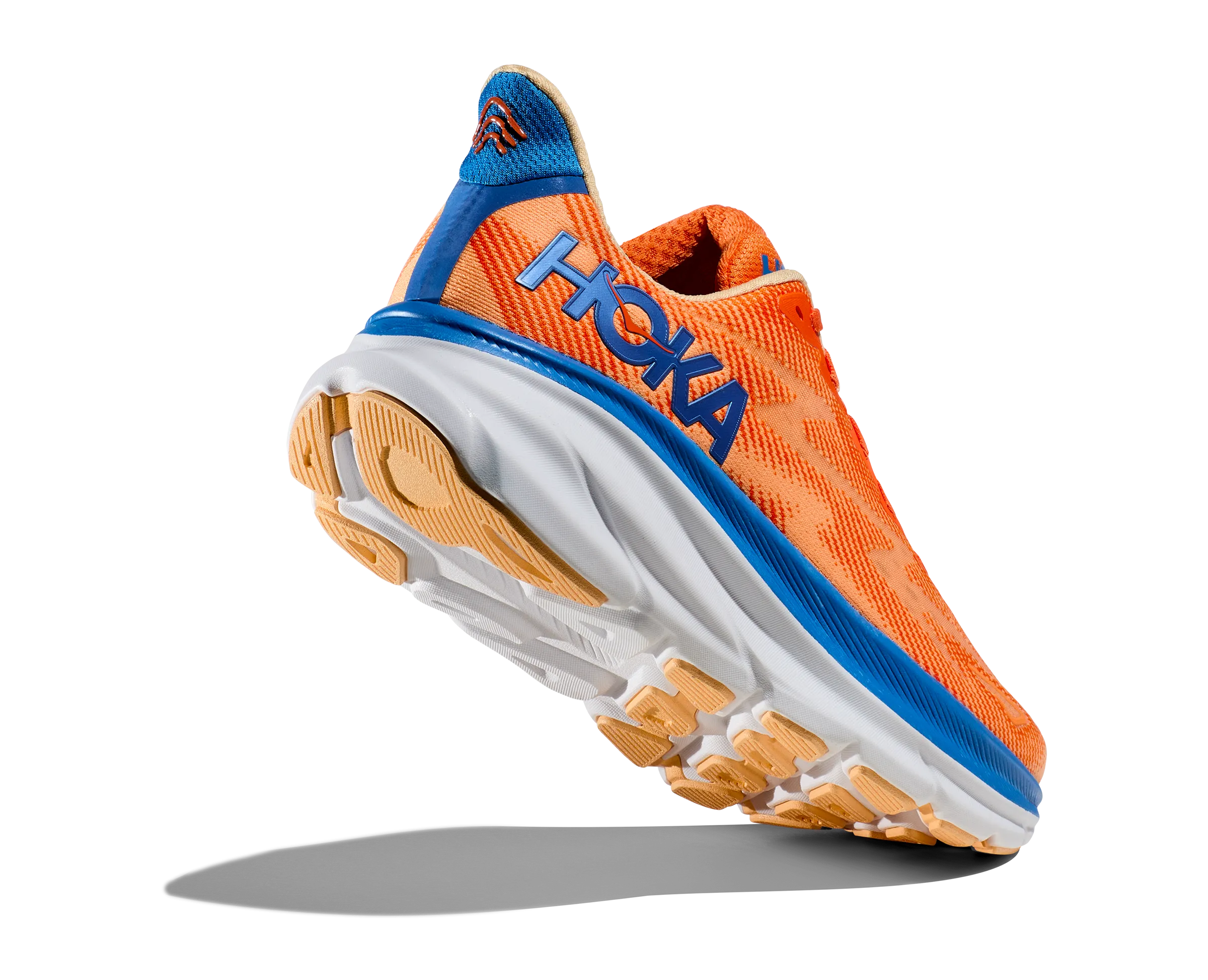 Men's Hoka Clifton 9 Color: Vibrant Orange/Impala