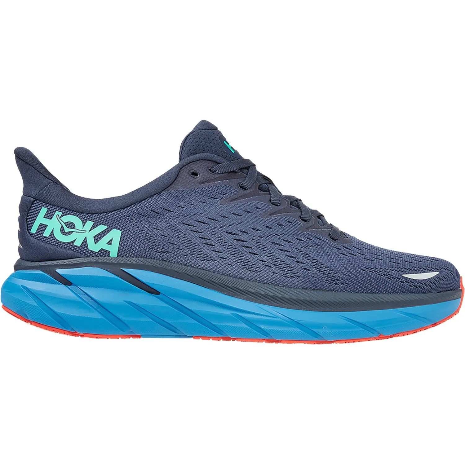 Men's Hoka One One Clifton 8 Outer Space/Vallarta Blue Mesh