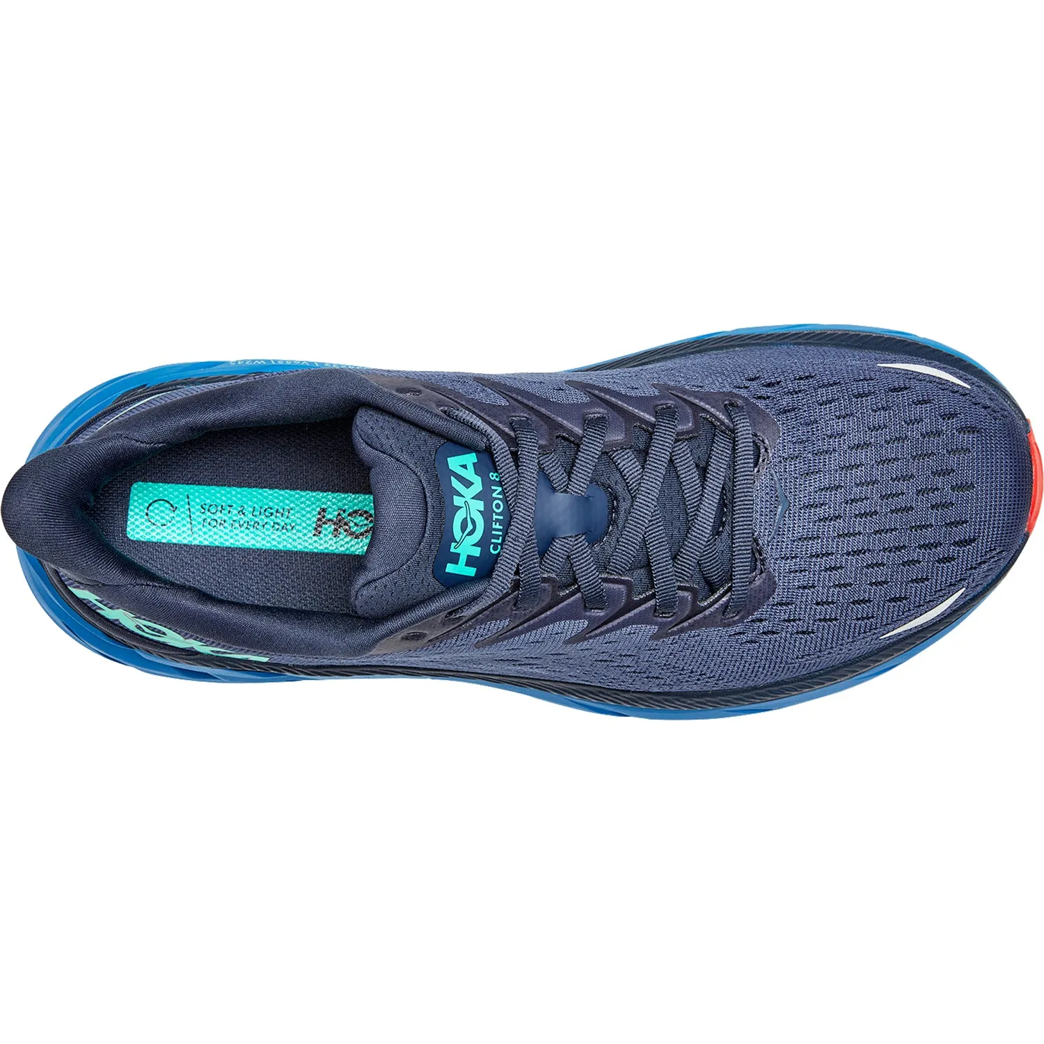 Men's Hoka One One Clifton 8 Outer Space/Vallarta Blue Mesh