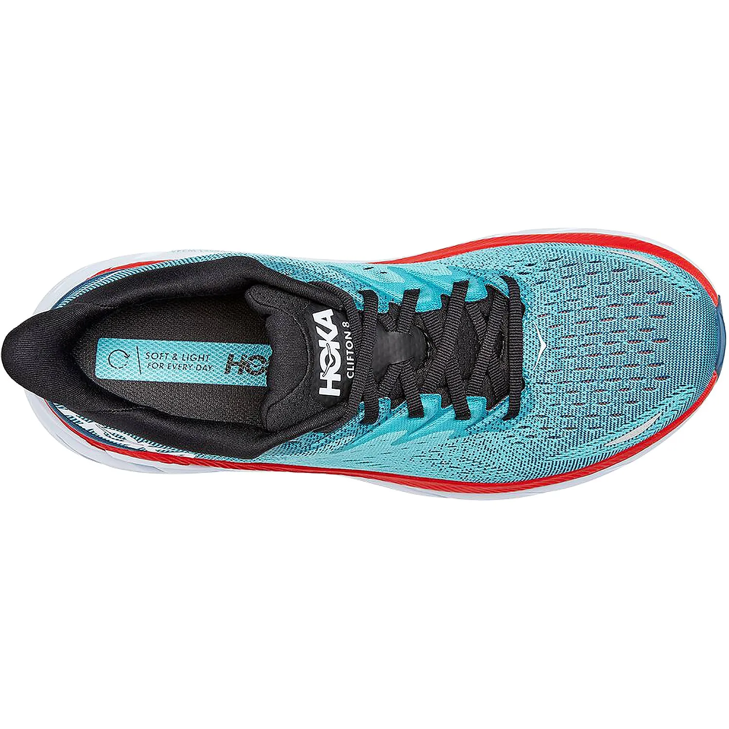 Men's Hoka One One Clifton 8 Real Teal/Aquarelle Mesh