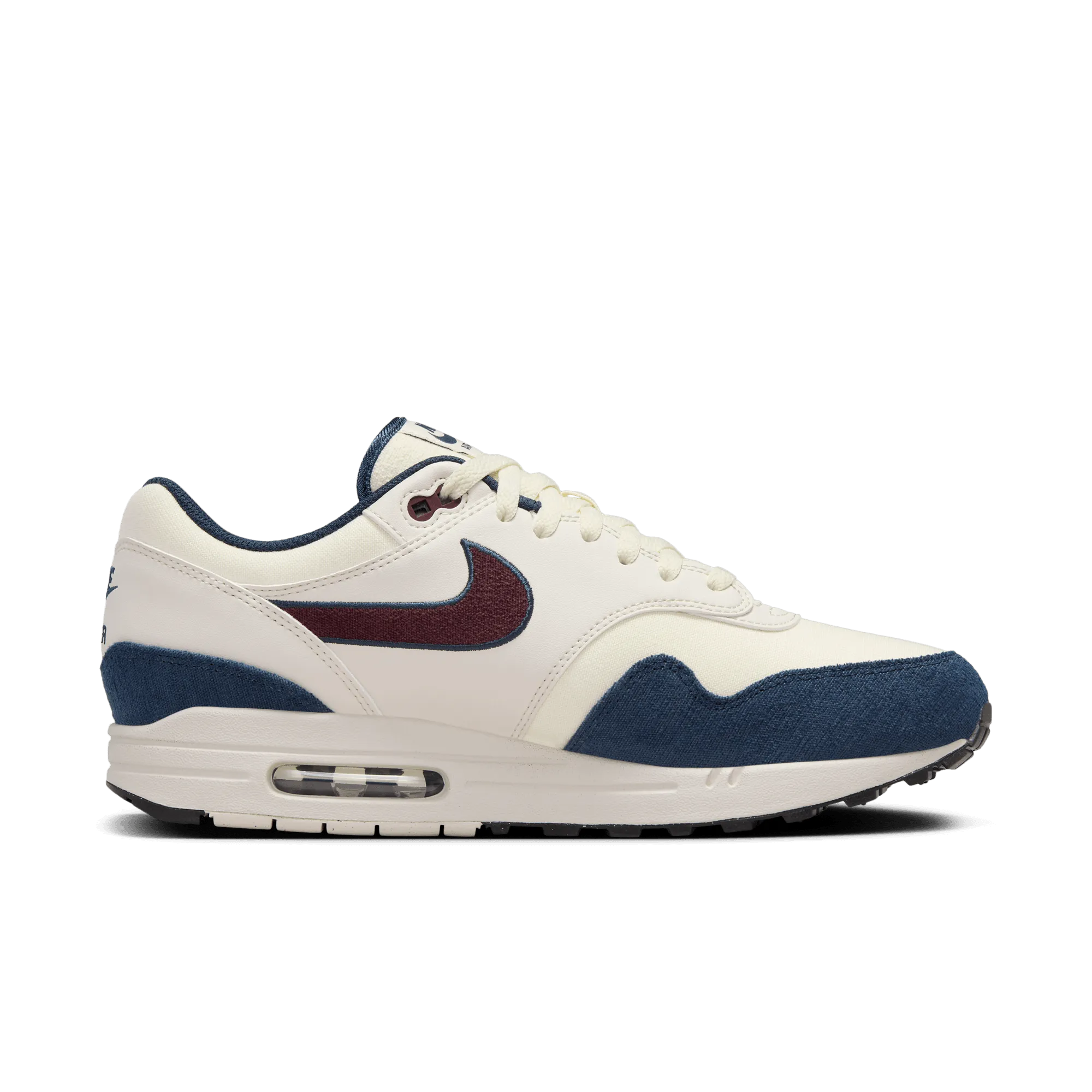 Men's Nike Air Max 1 Notebook Doodles - Coconut Milk/Burgundy Crush/Armory Navy