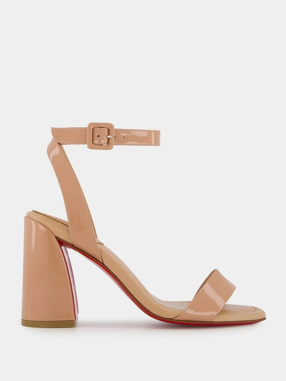 Miss Sabina 85 Nude Patent Strappy Sandals