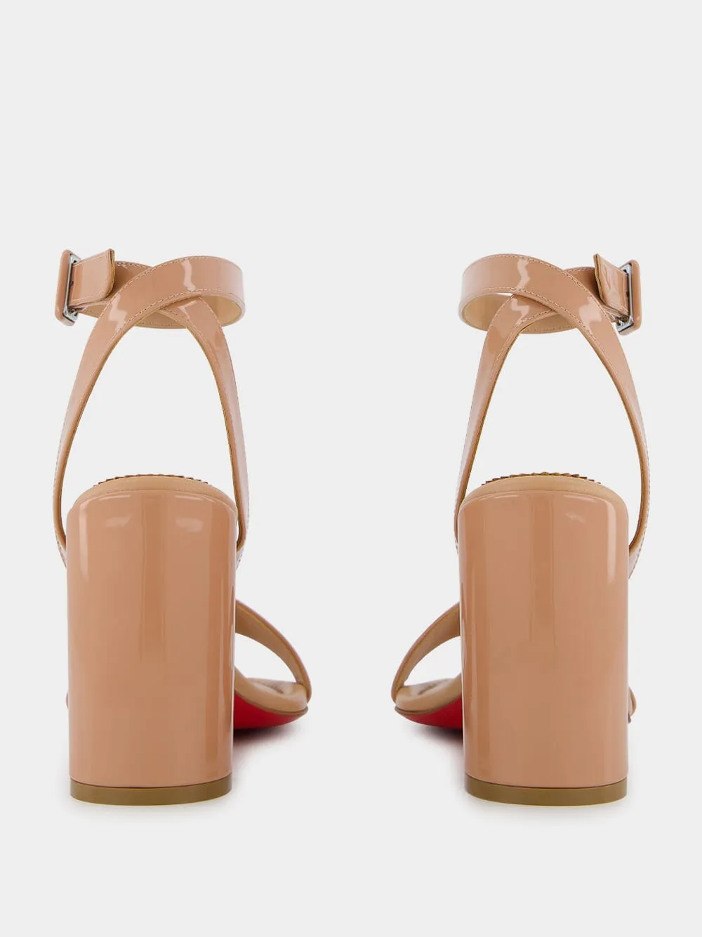 Miss Sabina 85 Nude Patent Strappy Sandals