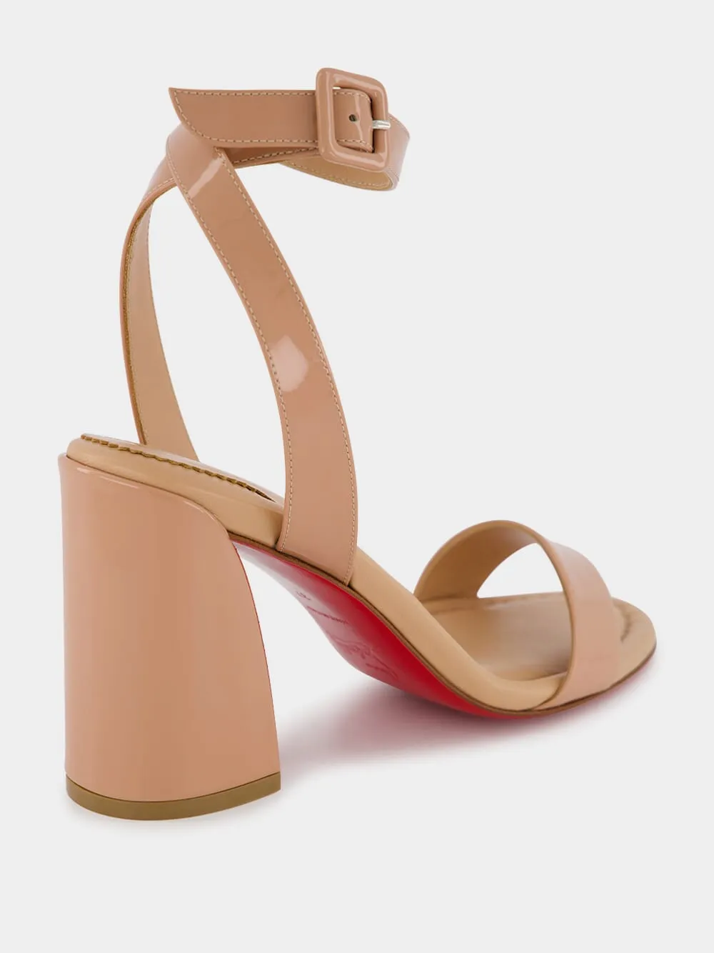 Miss Sabina 85 Nude Patent Strappy Sandals