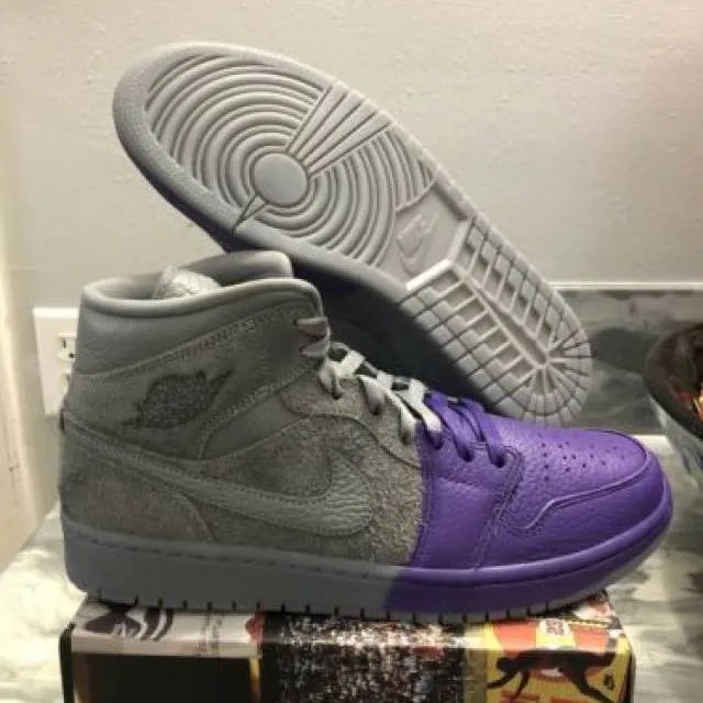 Nike air jordan 1 mid se sheila rashid cool grey court purple