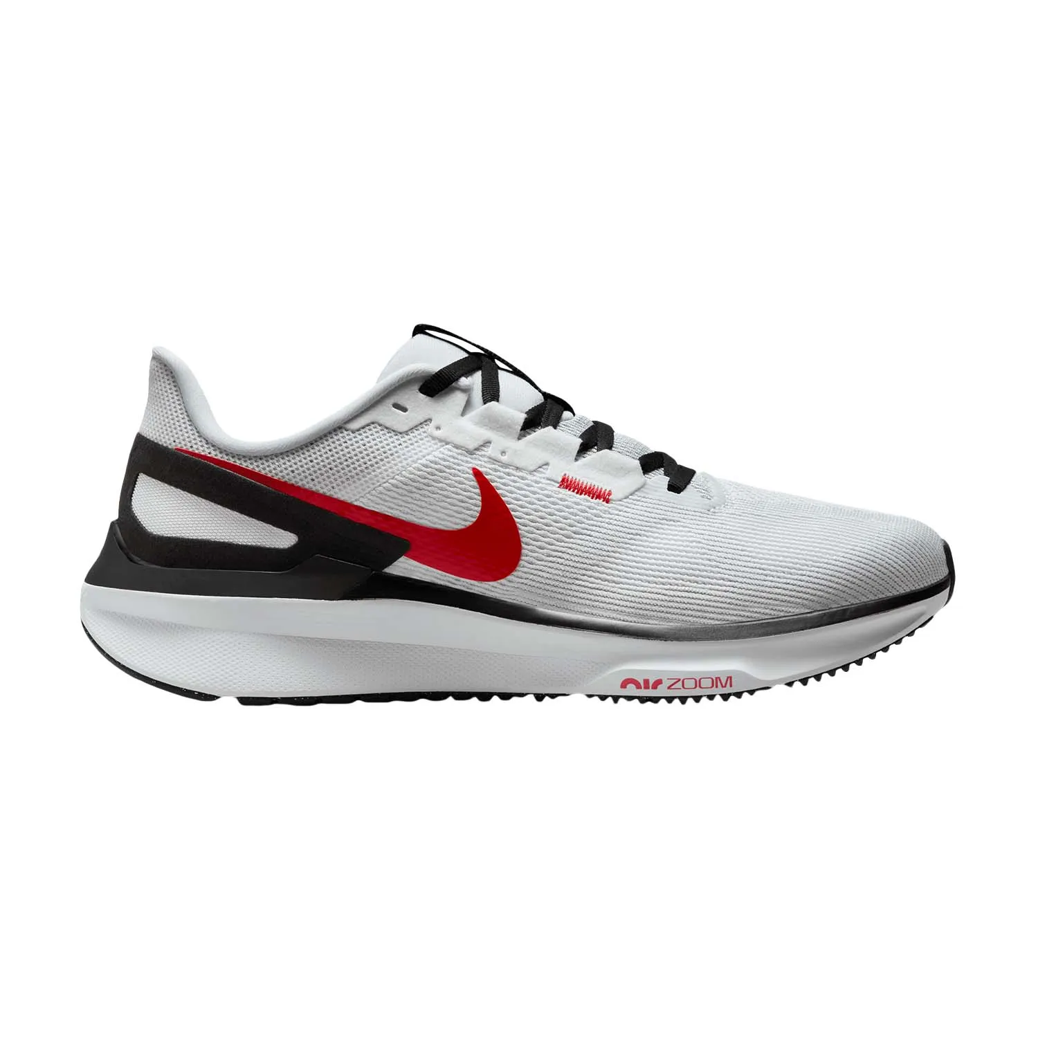 Nike Air Zoom Structure 25  White/Fire Red/Black/Light Smoke Grey