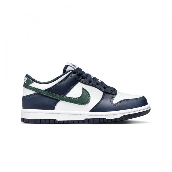 Nike Big Kids Dunk Low Gs (obsidian / vintage green-white)