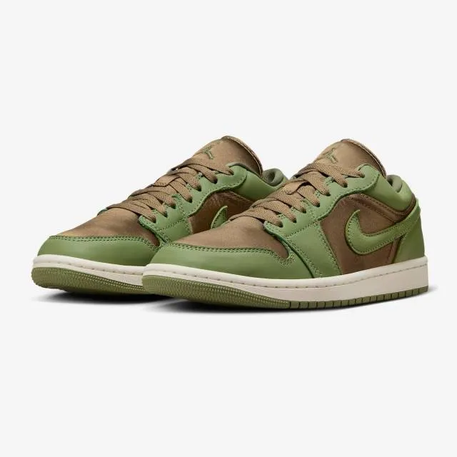 Nike women's air jordan 1 low se (sky j light olive/ brown kelp/ sky j light olive/ sail) sizes 5-12