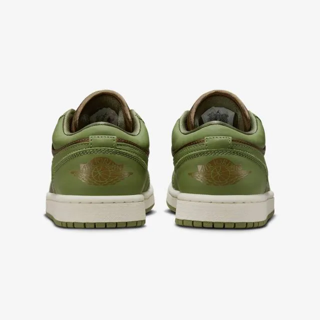 Nike women's air jordan 1 low se (sky j light olive/ brown kelp/ sky j light olive/ sail) sizes 5-12