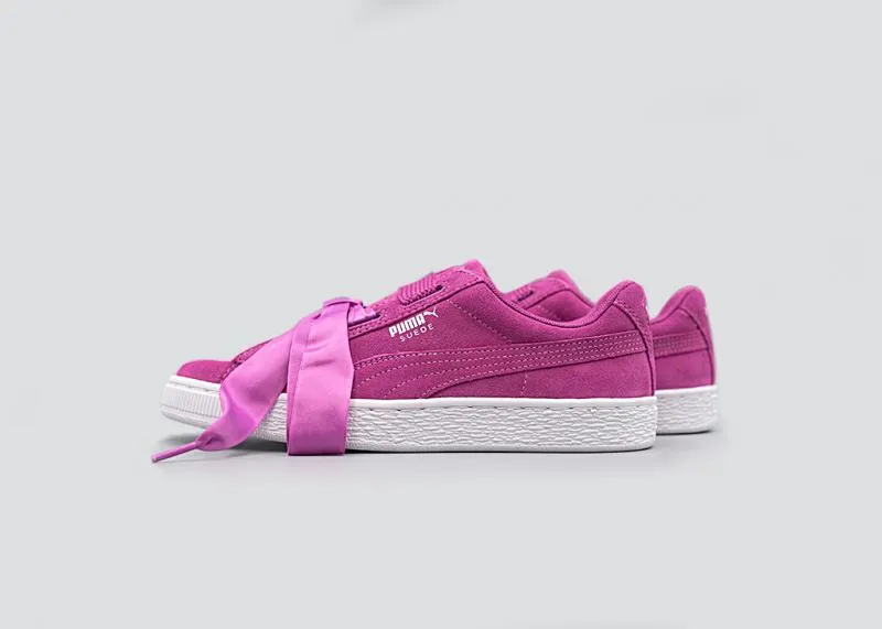 PUMA - Girl - GS Suede Heart - Pink/White