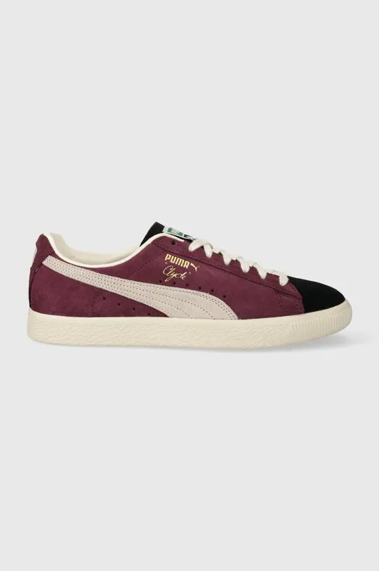 Puma suede sneakers Clyde OG maroon color