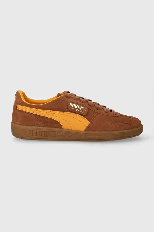 Puma suede sneakers Palermo Cobalt Glaze brown color 396463