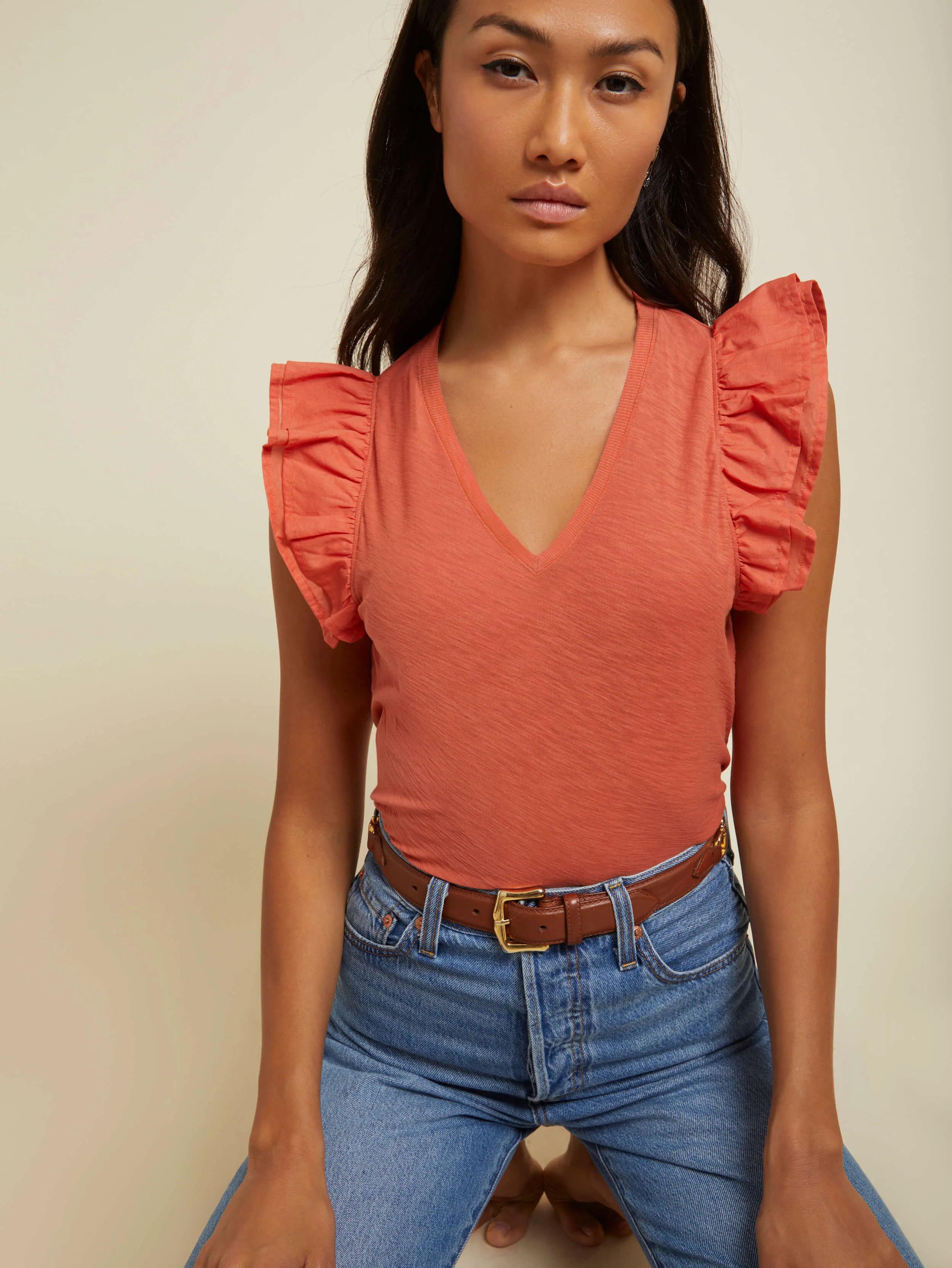 Rylan Contrast Ruffle Tank