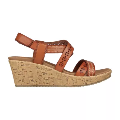 Skechers Womens Beverlee Delicate Glow Wedge Sandals