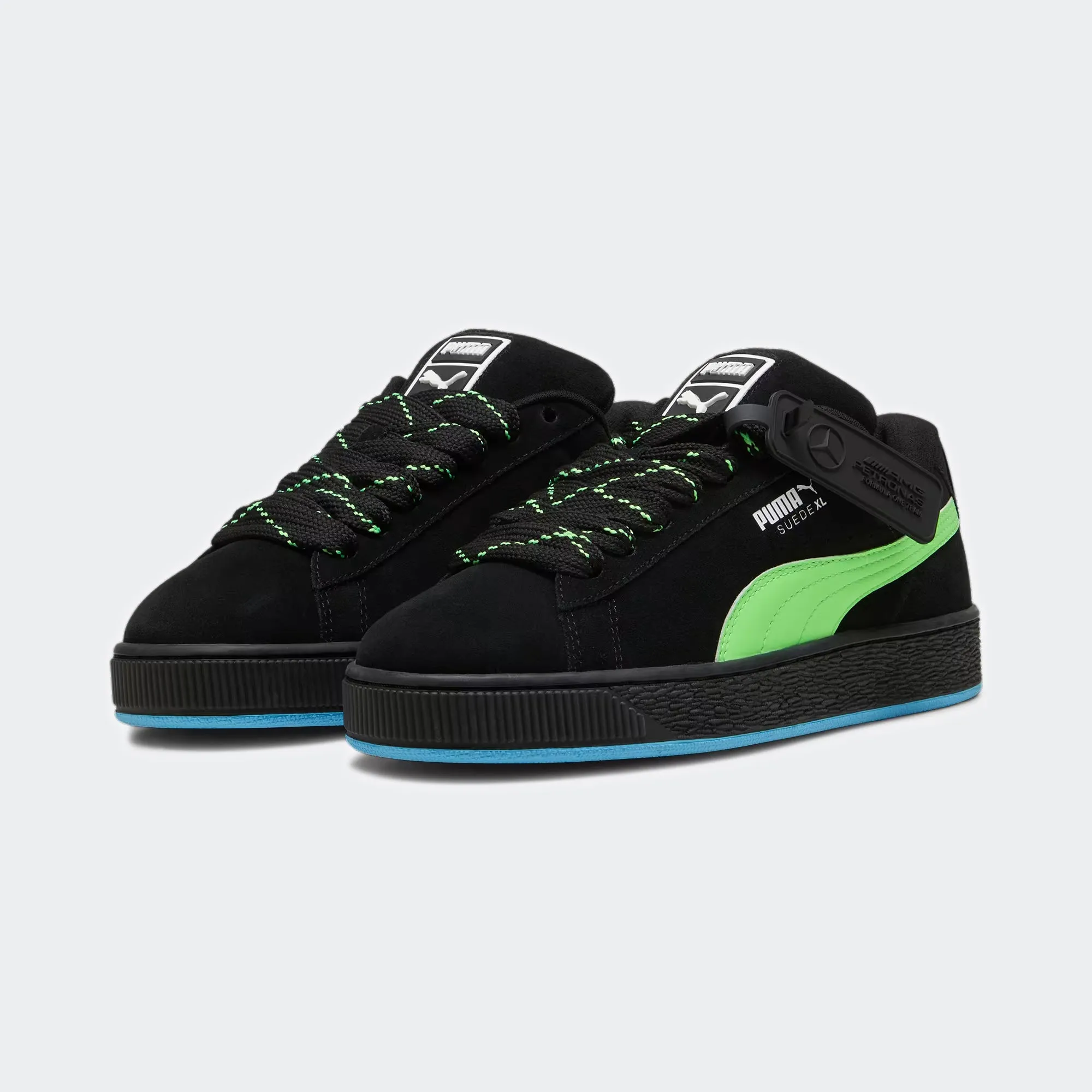 Unisex PUMA Mercedes-AMG Petronas F1 Suede XL Neon Shoes