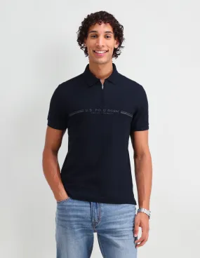 U.S. Polo Assn. Denim Co. Brand Printed Muscle Fit Polo Shirt