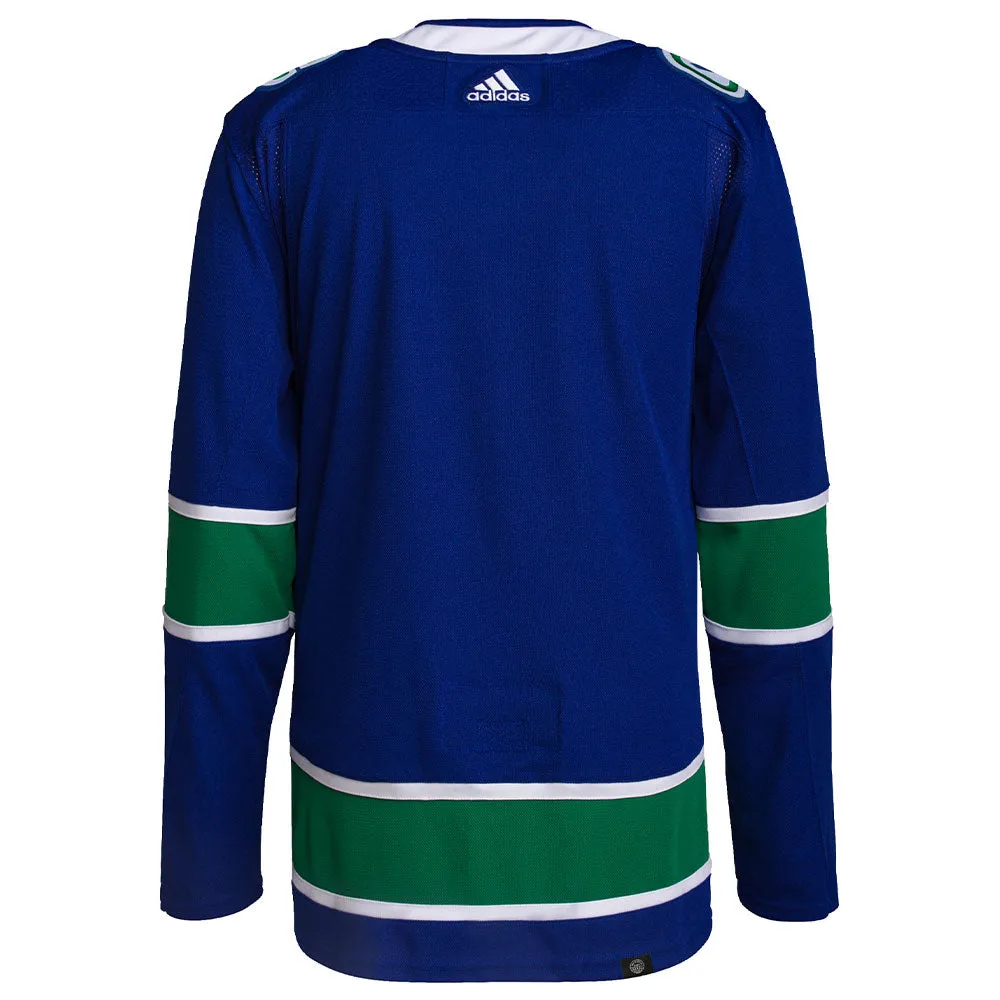 VANCOUVER CANUCKS ADIDAS ADIZERO PRIMEGREEN AUTHENTIC BLUE HOME JERSEY