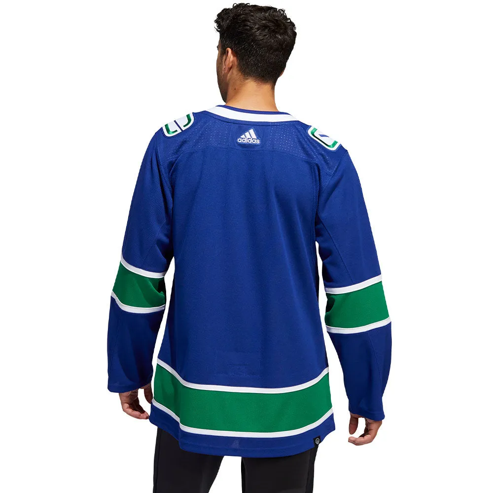 VANCOUVER CANUCKS ADIDAS ADIZERO PRIMEGREEN AUTHENTIC BLUE HOME JERSEY