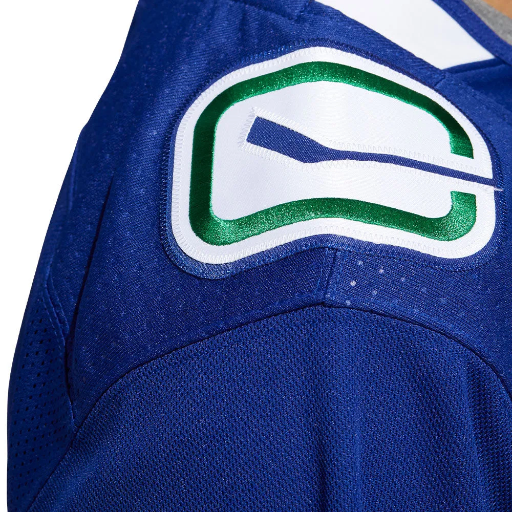 VANCOUVER CANUCKS ADIDAS ADIZERO PRIMEGREEN AUTHENTIC BLUE HOME JERSEY