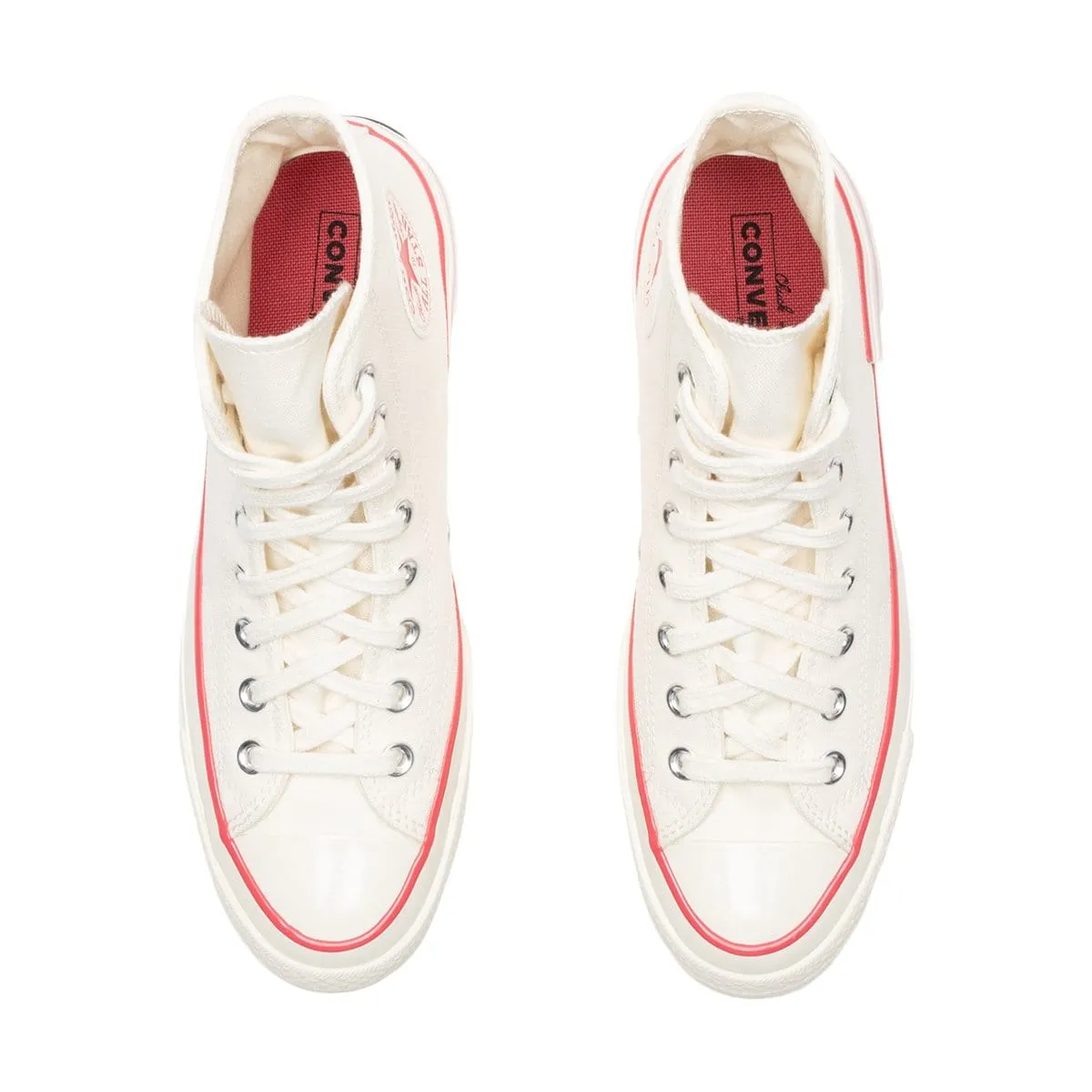 Women's Chuck 70 HI (Foundation +1 Detail) Egret/Carmine Pink