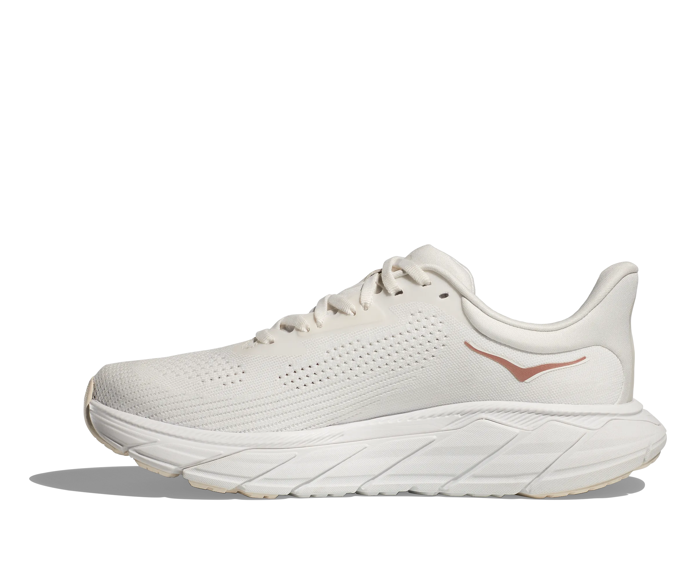 Women's Hoka Arahi 7 Color: Blanc De Blanc / Rose Gold