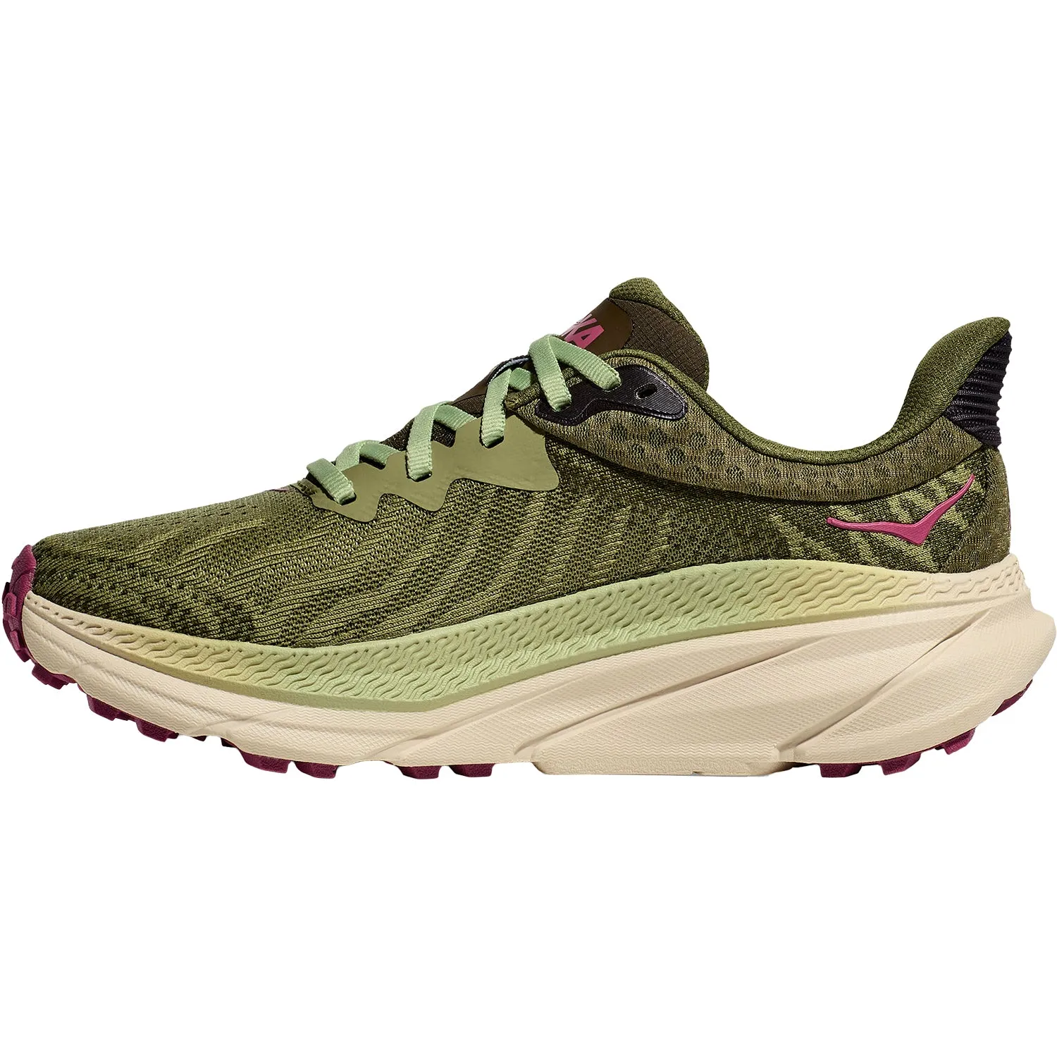 Women's Hoka Challenger ATR 7 Forest Floor/Beet Root Mesh