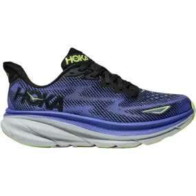 Women's Hoka Clifton 9 Black/Stellar Blue Mesh