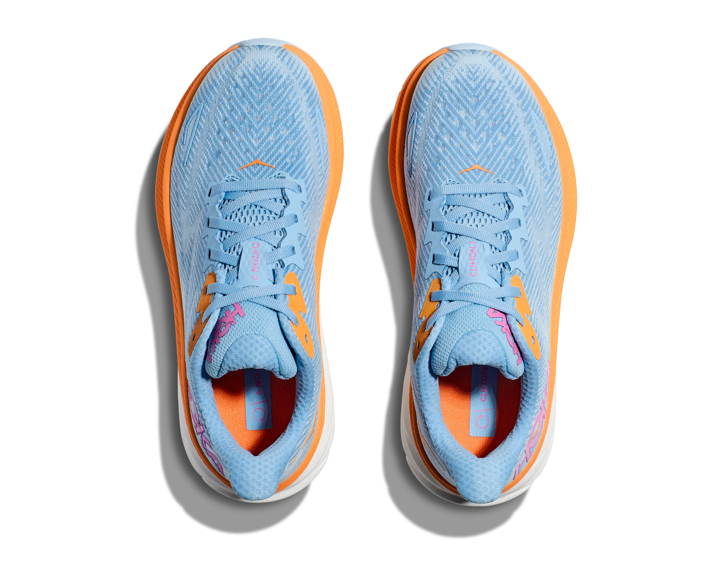 Women's Hoka Clifton 9 Color: Airy Blue/Ice Water