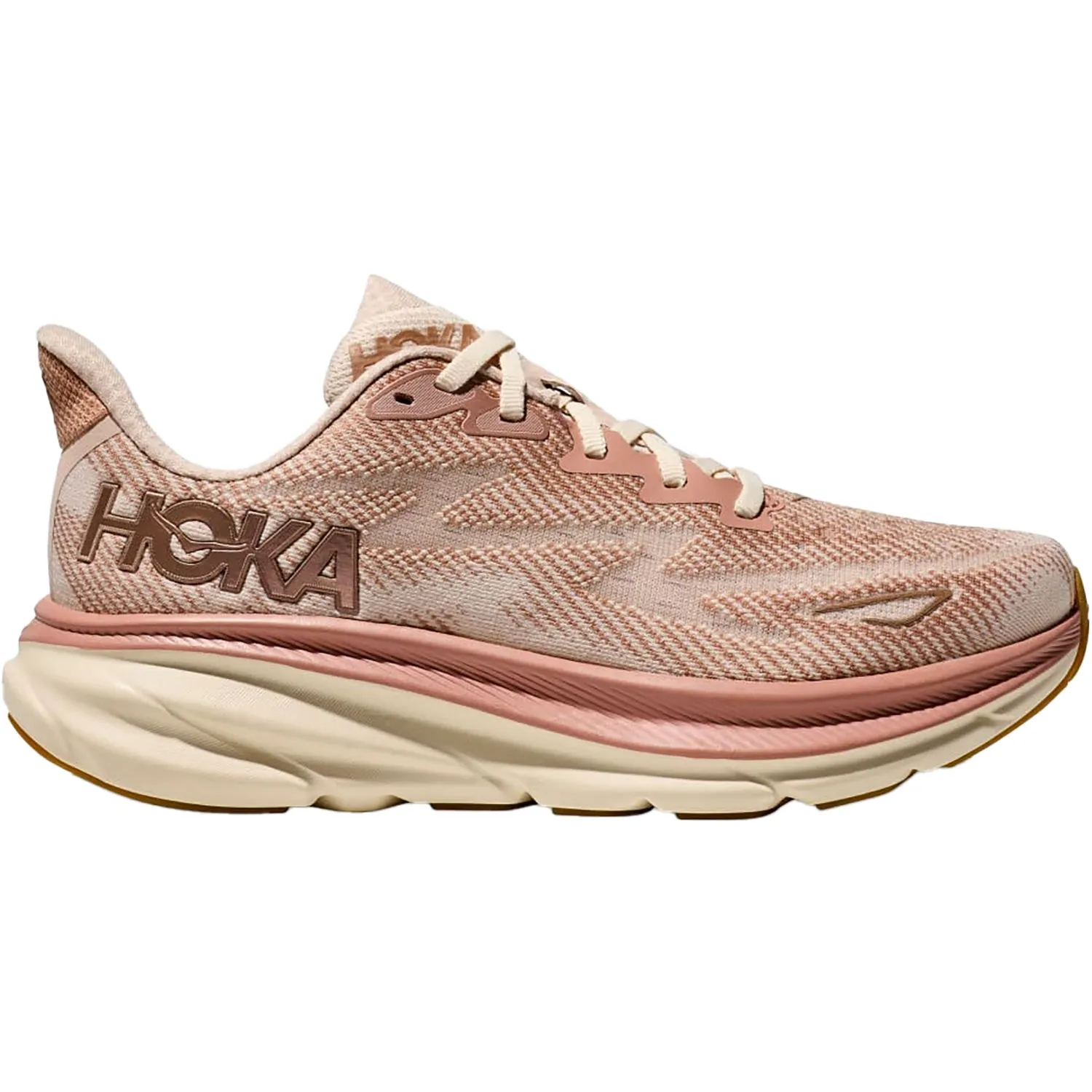 Women's Hoka Clifton 9 Sandstone/Cream Mesh