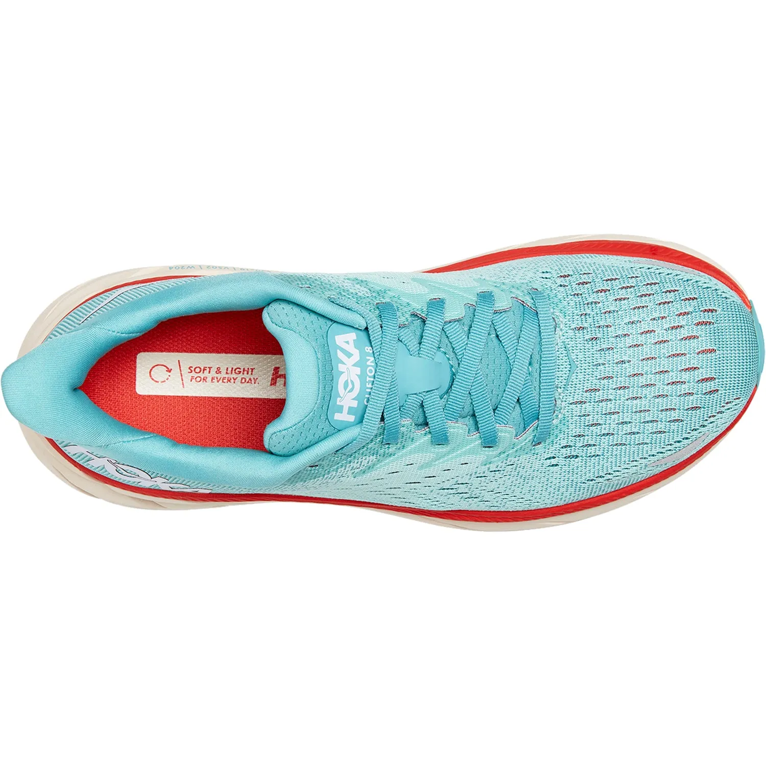 Women's Hoka One One Clifton 8 Aquarelle/Eggshell Blue Mesh