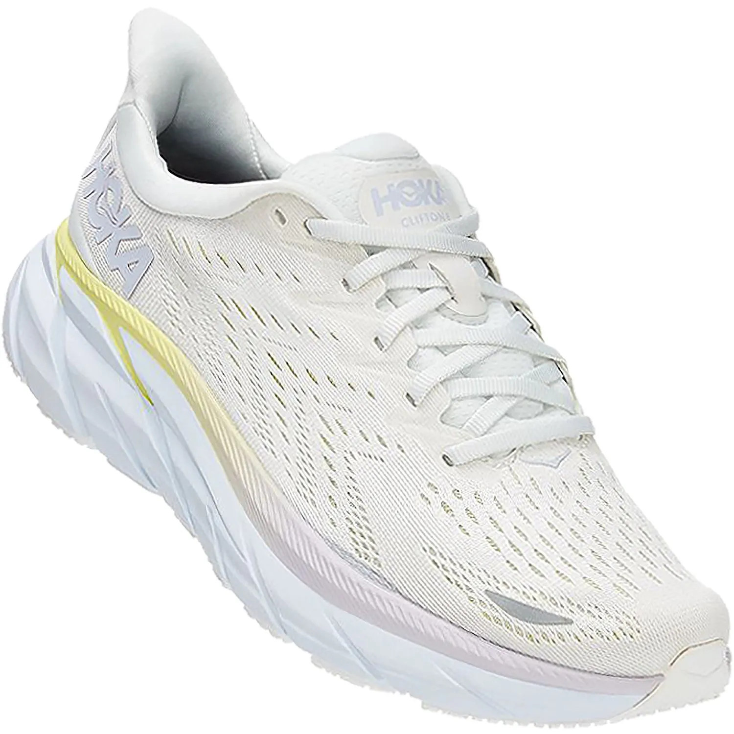 Women's Hoka One One Clifton 8 Blanc De Blanc/Bright White Mesh