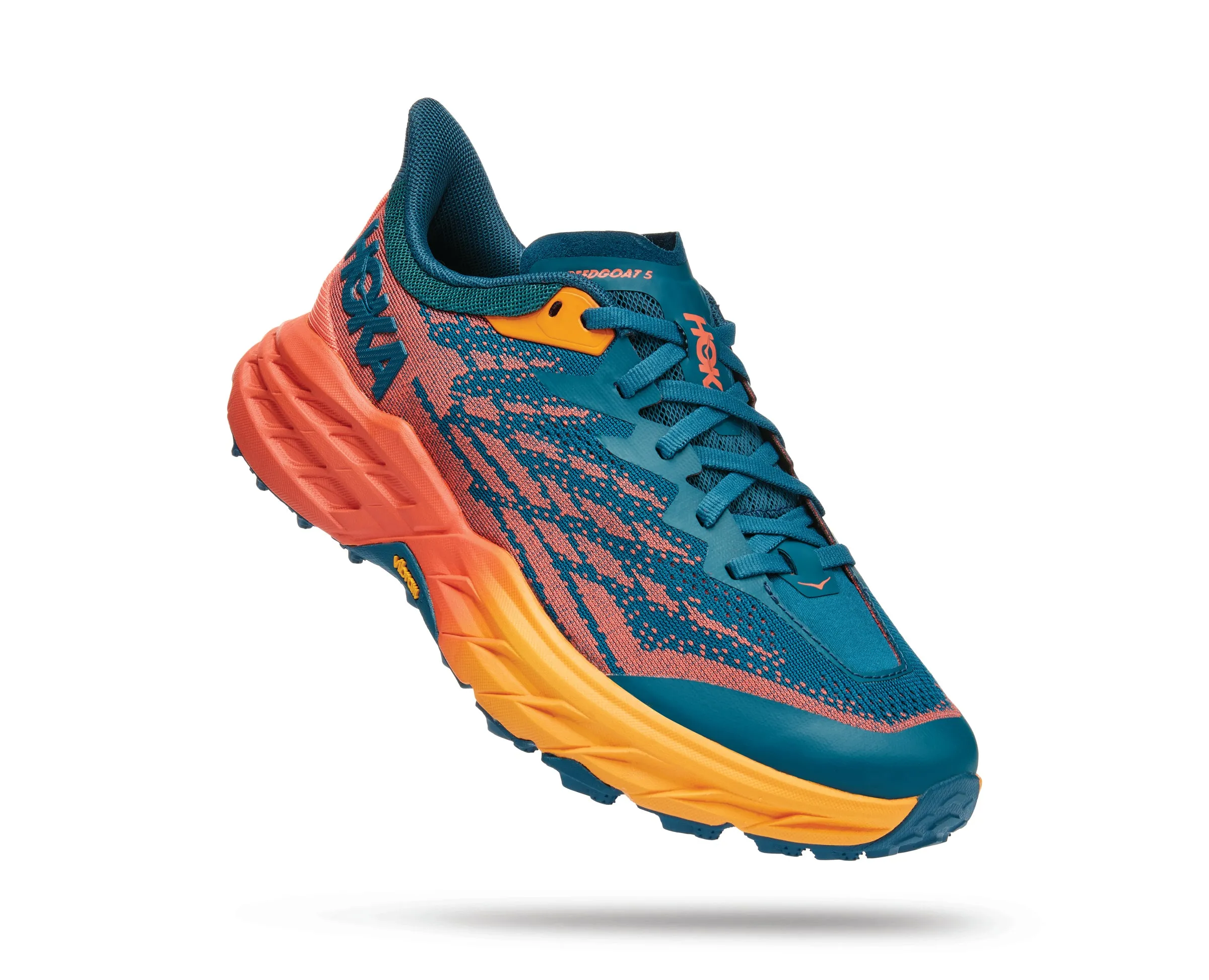 Women's Hoka One One Speedgoat 5 Color: Blue Coral / Camellia