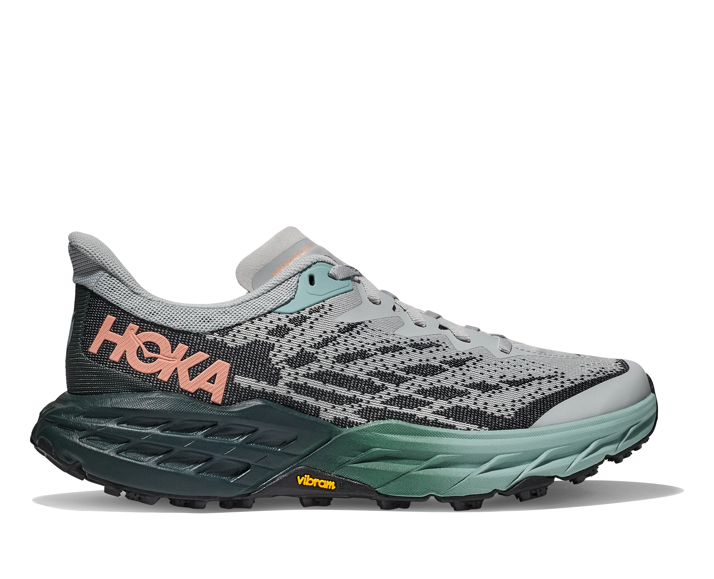 Women's Hoka Speedgoat 5 Color: Harbor Mist / Spruce