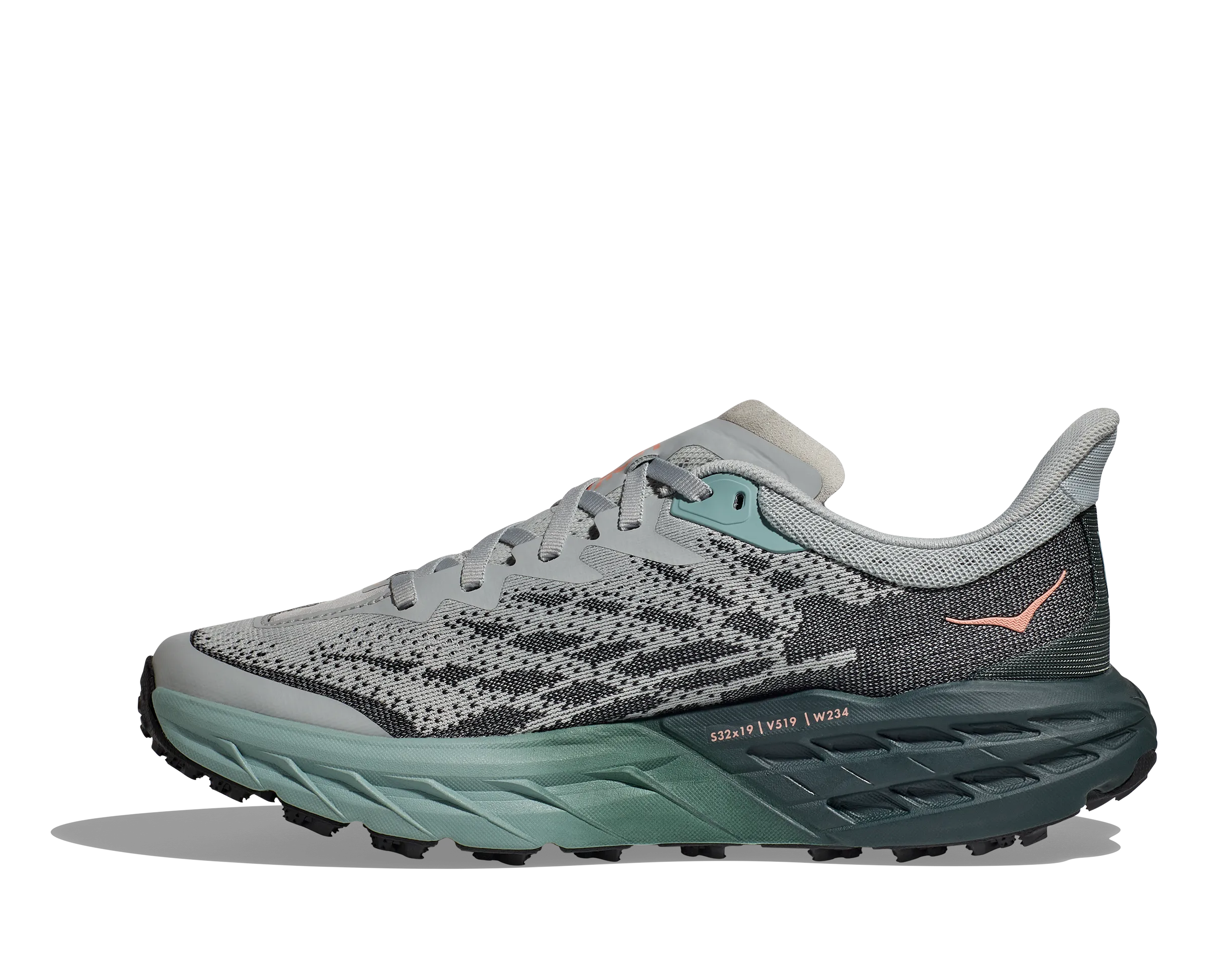 Women's Hoka Speedgoat 5 Color: Harbor Mist / Spruce