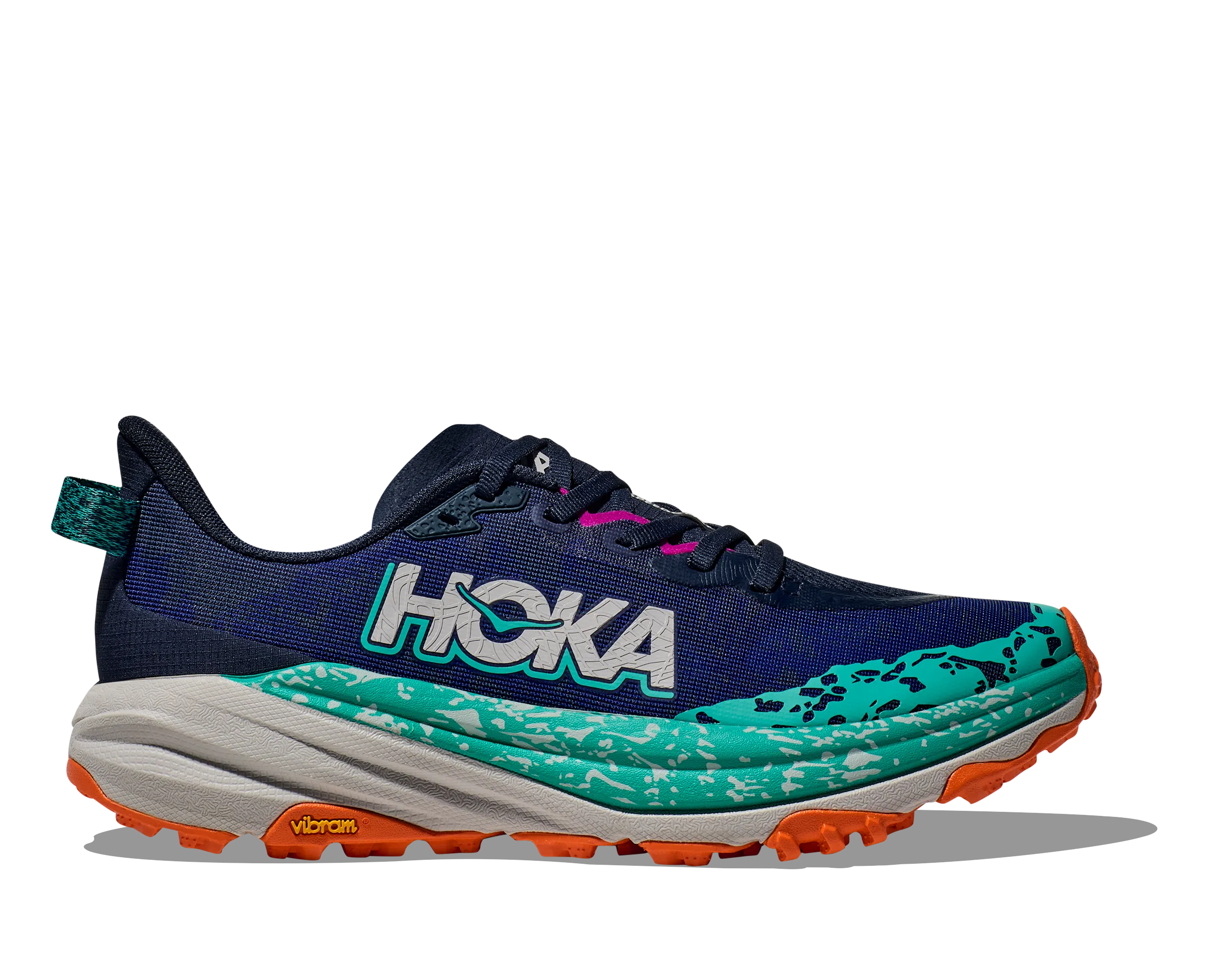 Women's Hoka Speedgoat 6 Color: Varsity Navy/ Meteor (WIDE WIDTH)