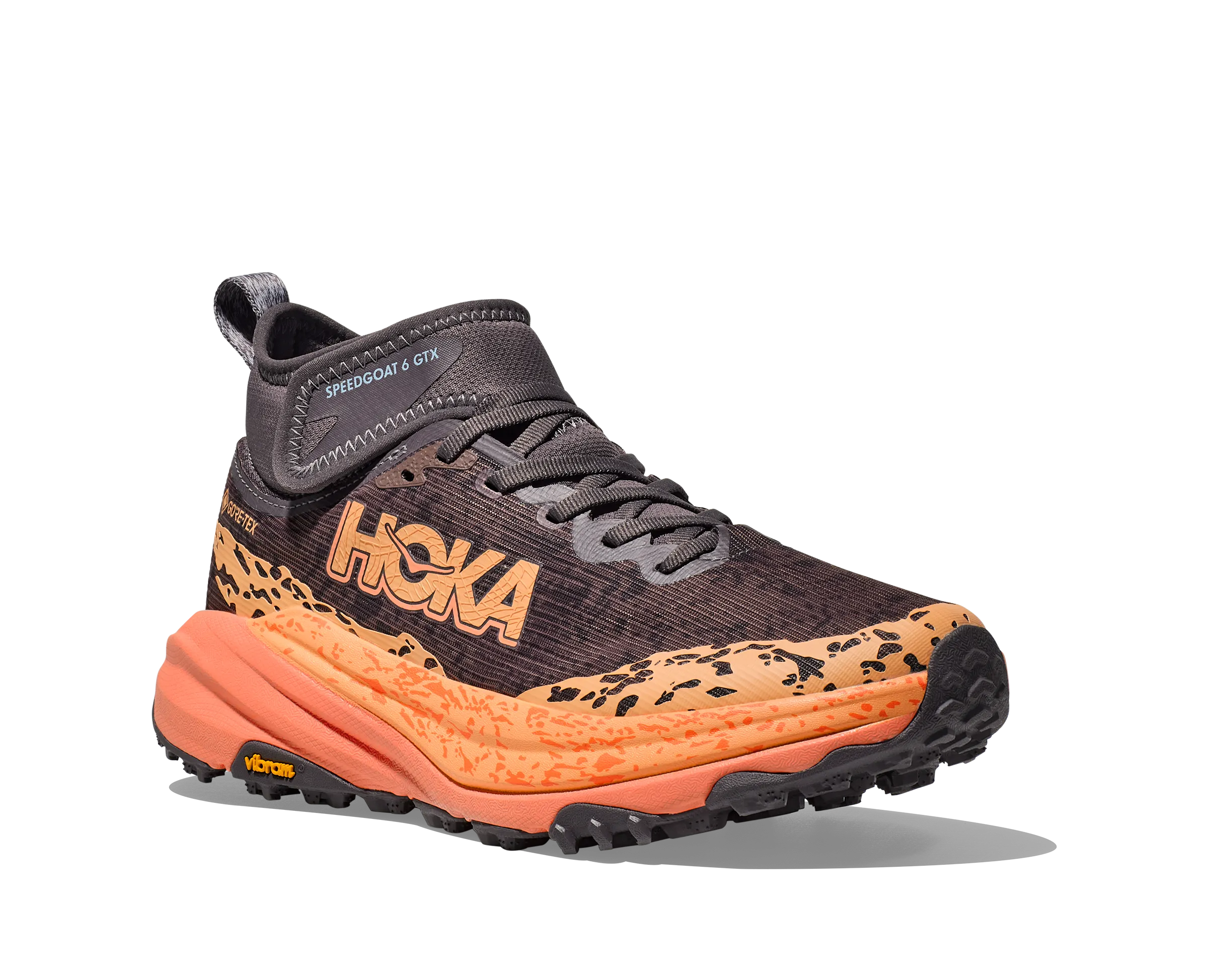 Women's Hoka Speedgoat 6 Mid GTX Color: Galaxy / Guava