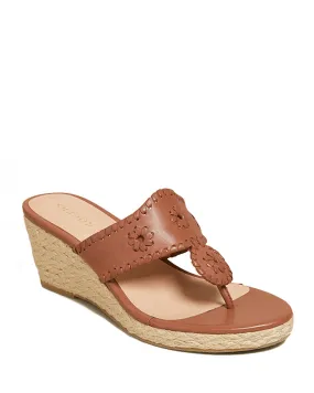 WOMEN'S JACK ROGERS WEDGE SANDALS IN MOCHA